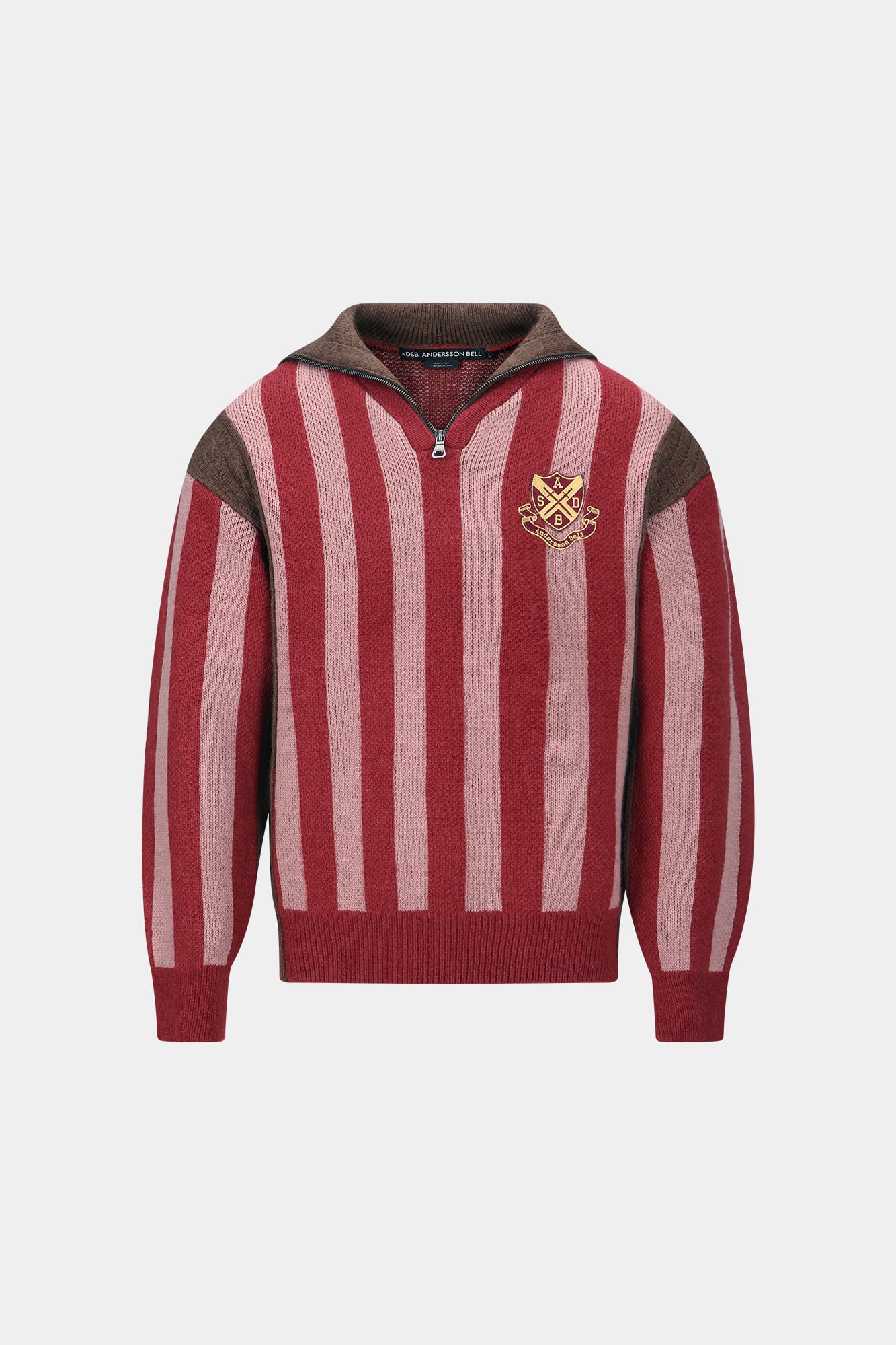 Andersson Bell - Adsb Half Zip-Up Emblem Sweater (Red) product image 6 | TRAB K-Fashion Australia