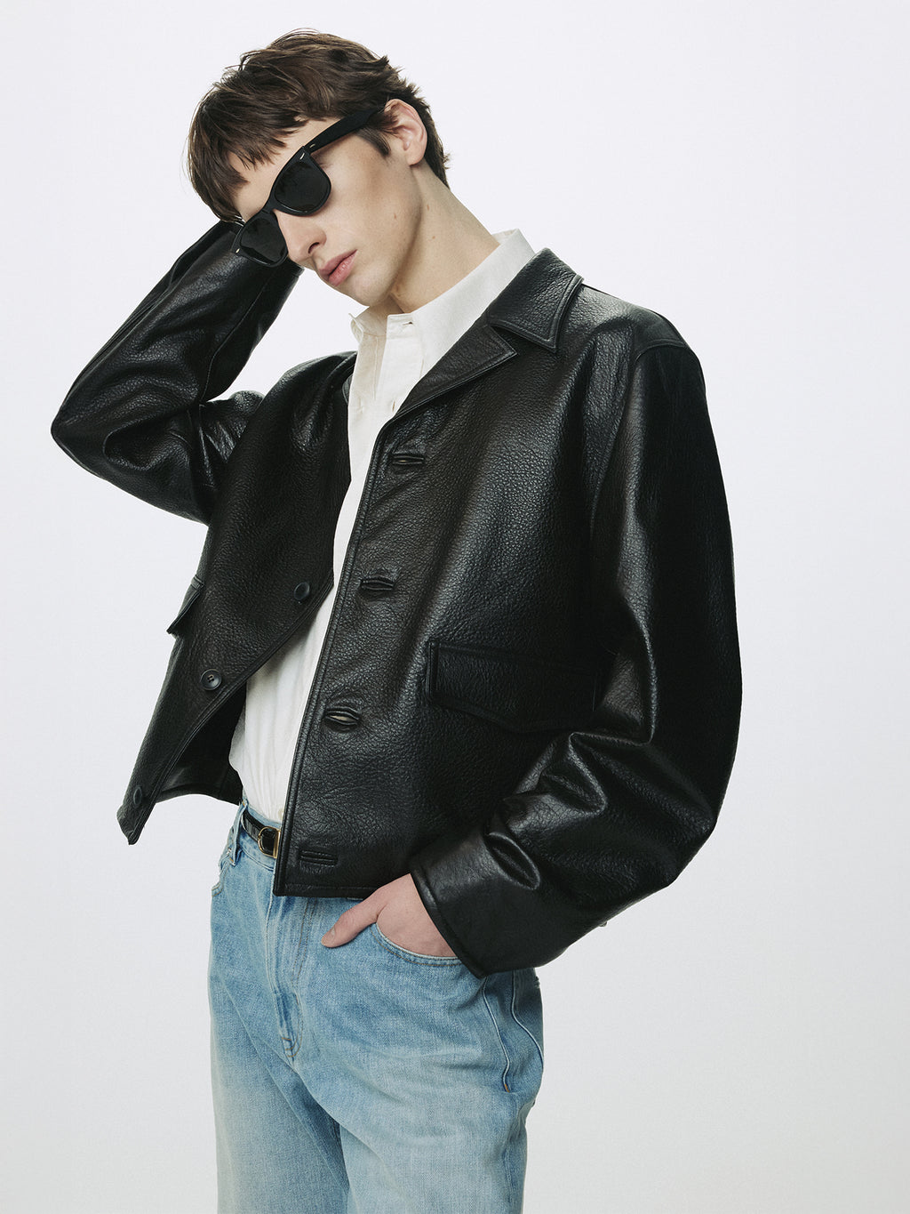 Tonywack - Vintage Lamb Leather Blouson (Black) product image 1 | TRAB K-Fashion Australia