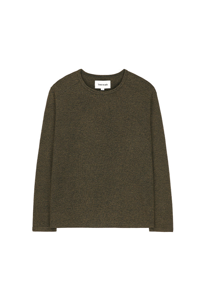 Tonywack - Twist-Melange Long Sleeve Knit (Melange Loden) product image 7 | TRAB K-Fashion Australia