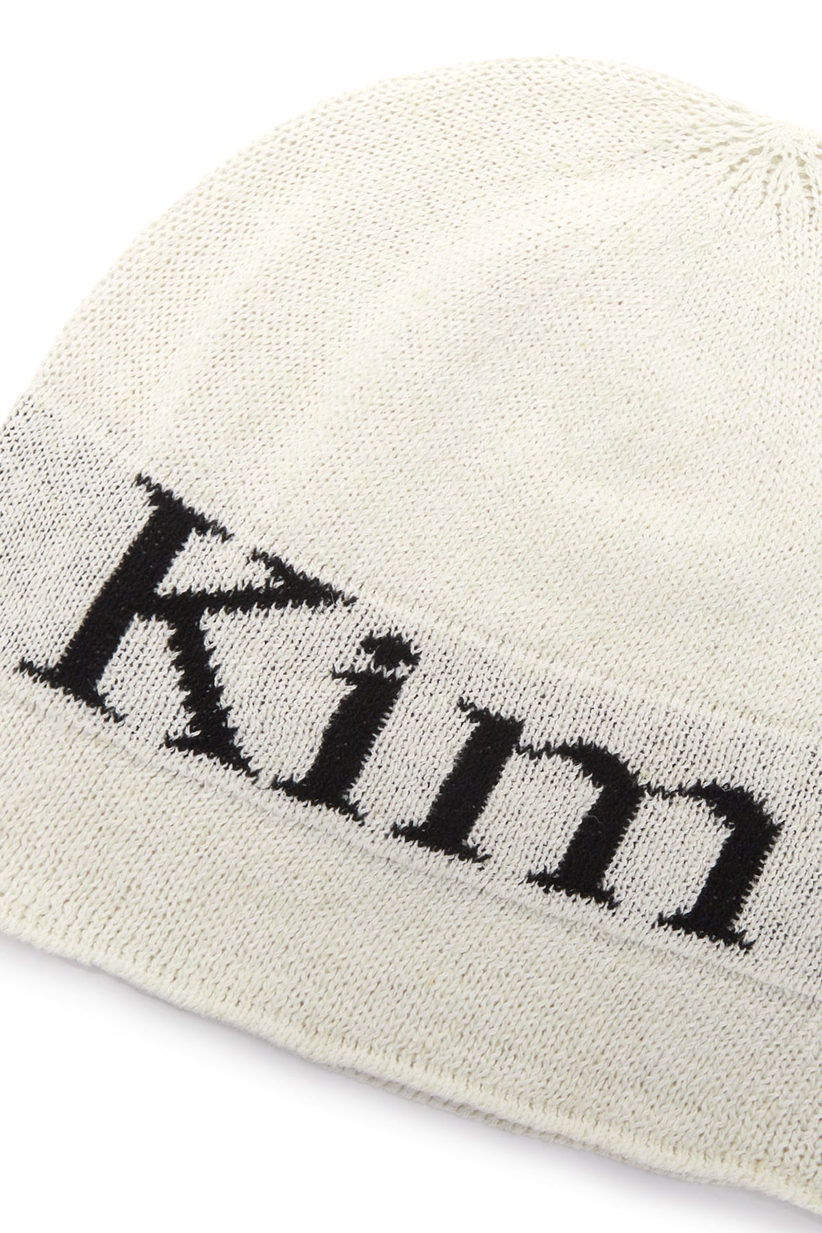 Matin Kim - Logo Linen Short Beanie (White) product image 3 | TRAB K-Fashion Australia
