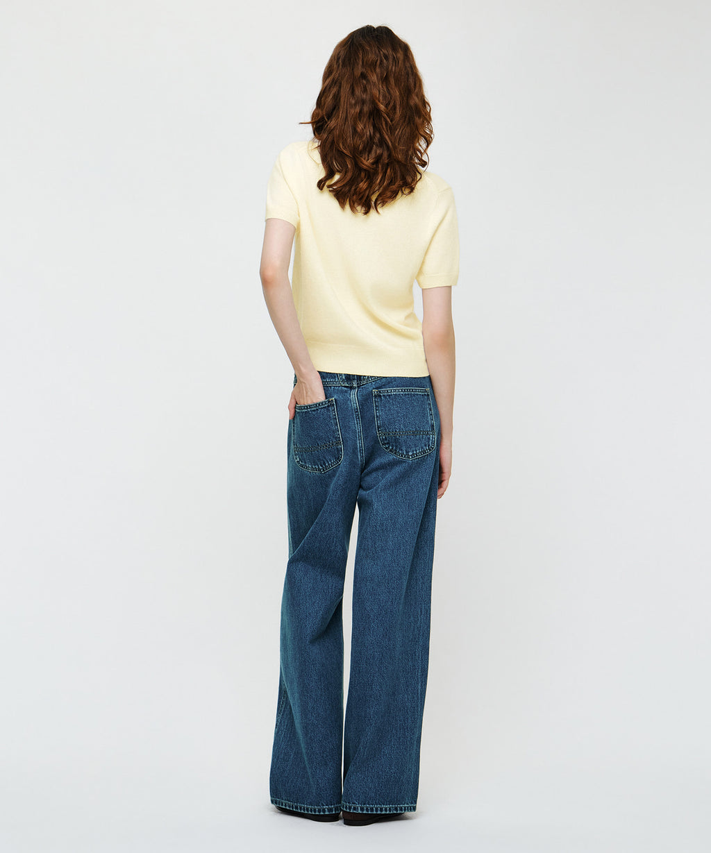 Marithe & Francois Girbaud - X-pocket Semi-wide Denim Pants (Blue) product image 6 | TRAB K-Fashion Australia