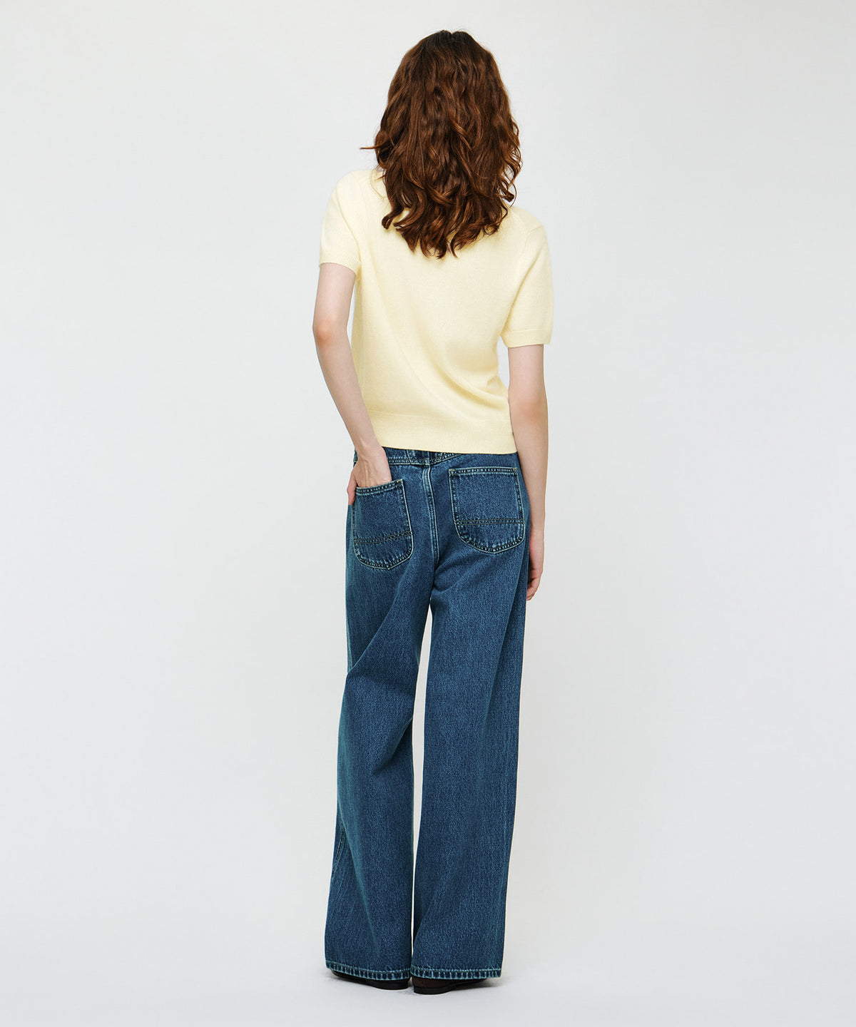 Marithe & Francois Girbaud - X-pocket Semi-wide Denim Pants (Blue) product image 6 | TRAB K-Fashion Australia