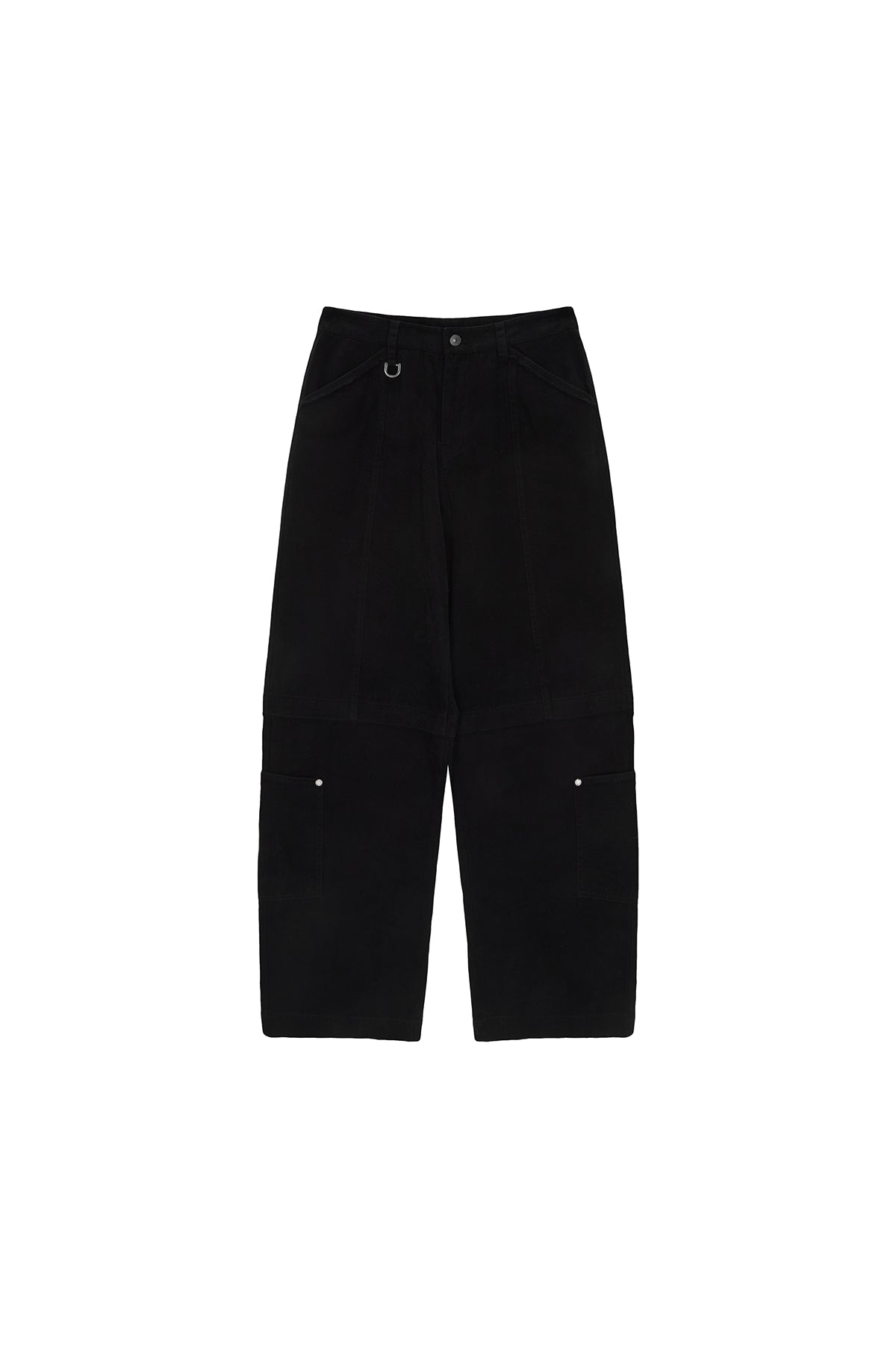 Matin Kim - Patch Pocket Washed Cargo Pants (Black) product image 1 | TRAB K-Fashion Australia