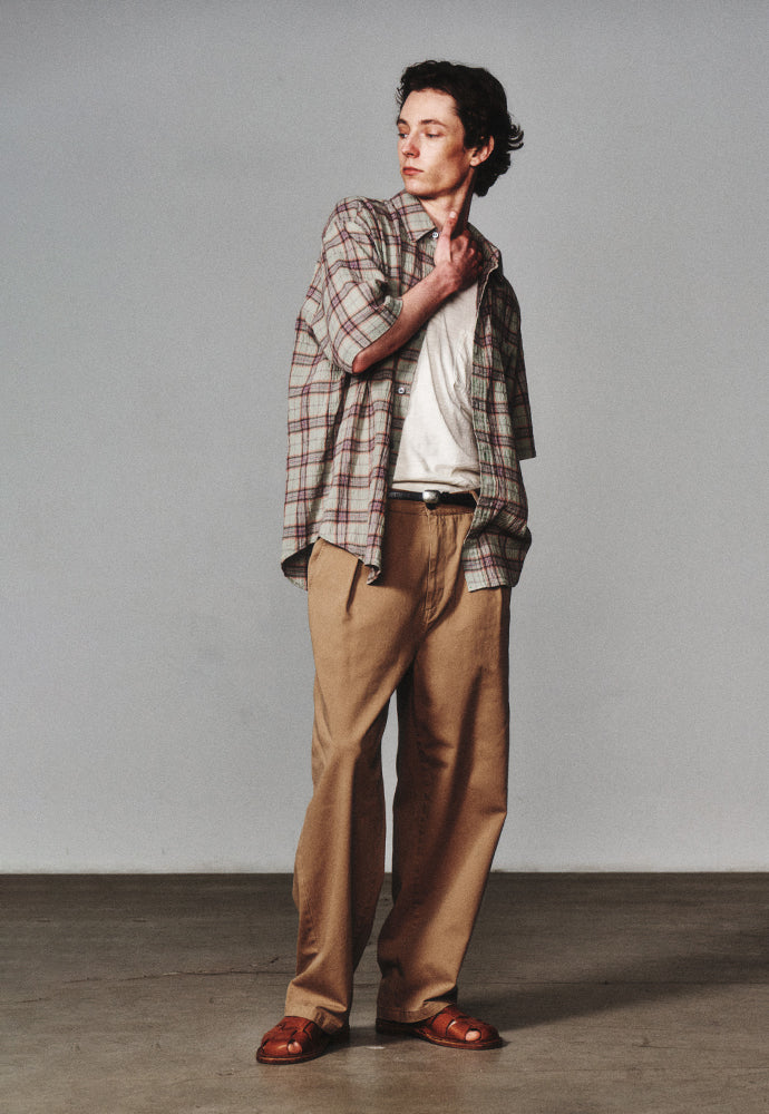 Art if acts - Vintage Check Half Shirt (Jade) product image 5 | TRAB K-Fashion Australia