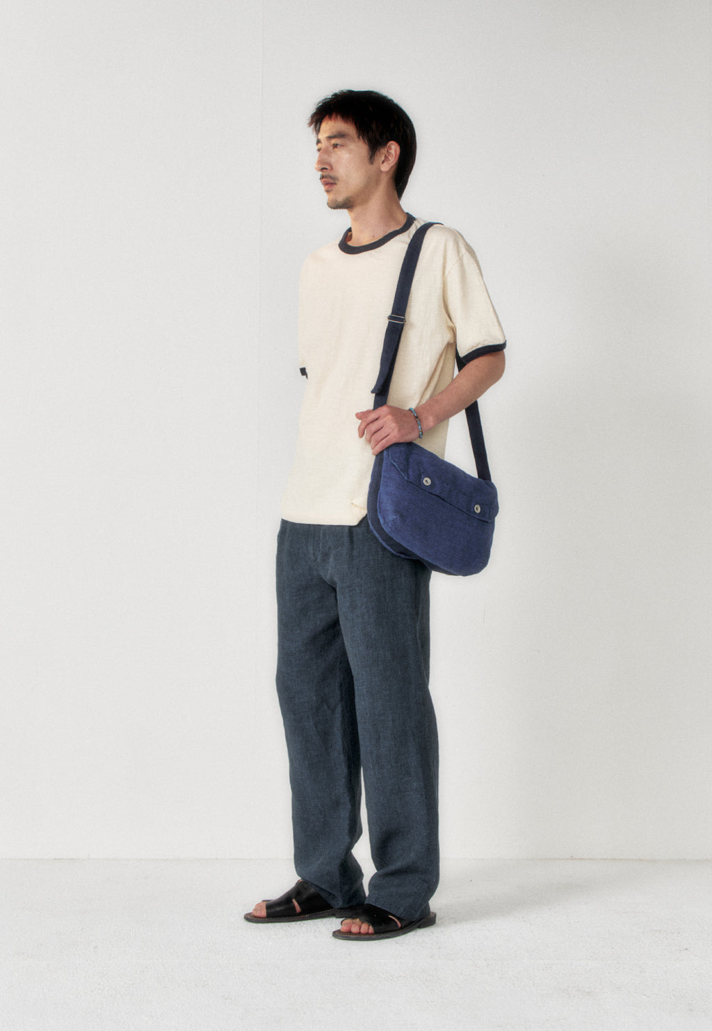 Art if acts - Linen One Tuck Pants (Indigo) product image 2 | TRAB K-Fashion Australia