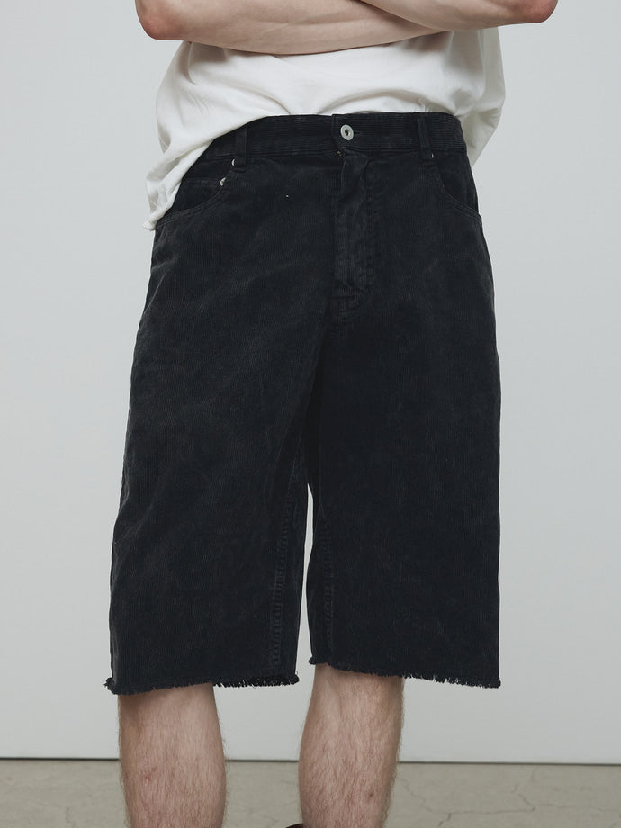 Tonywack - Raw-Hem Overdye Corduroy Shorts (Carbon Pigment) product image 5 | TRAB K-Fashion Australia