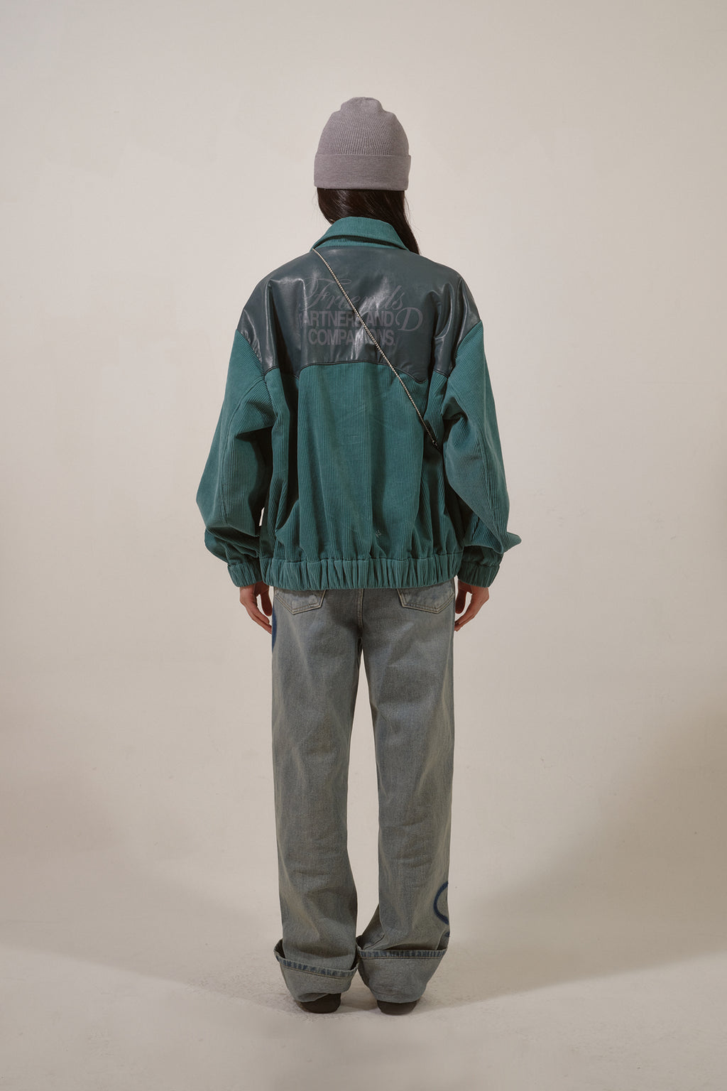 Deinet - D & Friends Corduroy Varsity Jacket (Mint) product image 3 | TRAB K-Fashion Australia