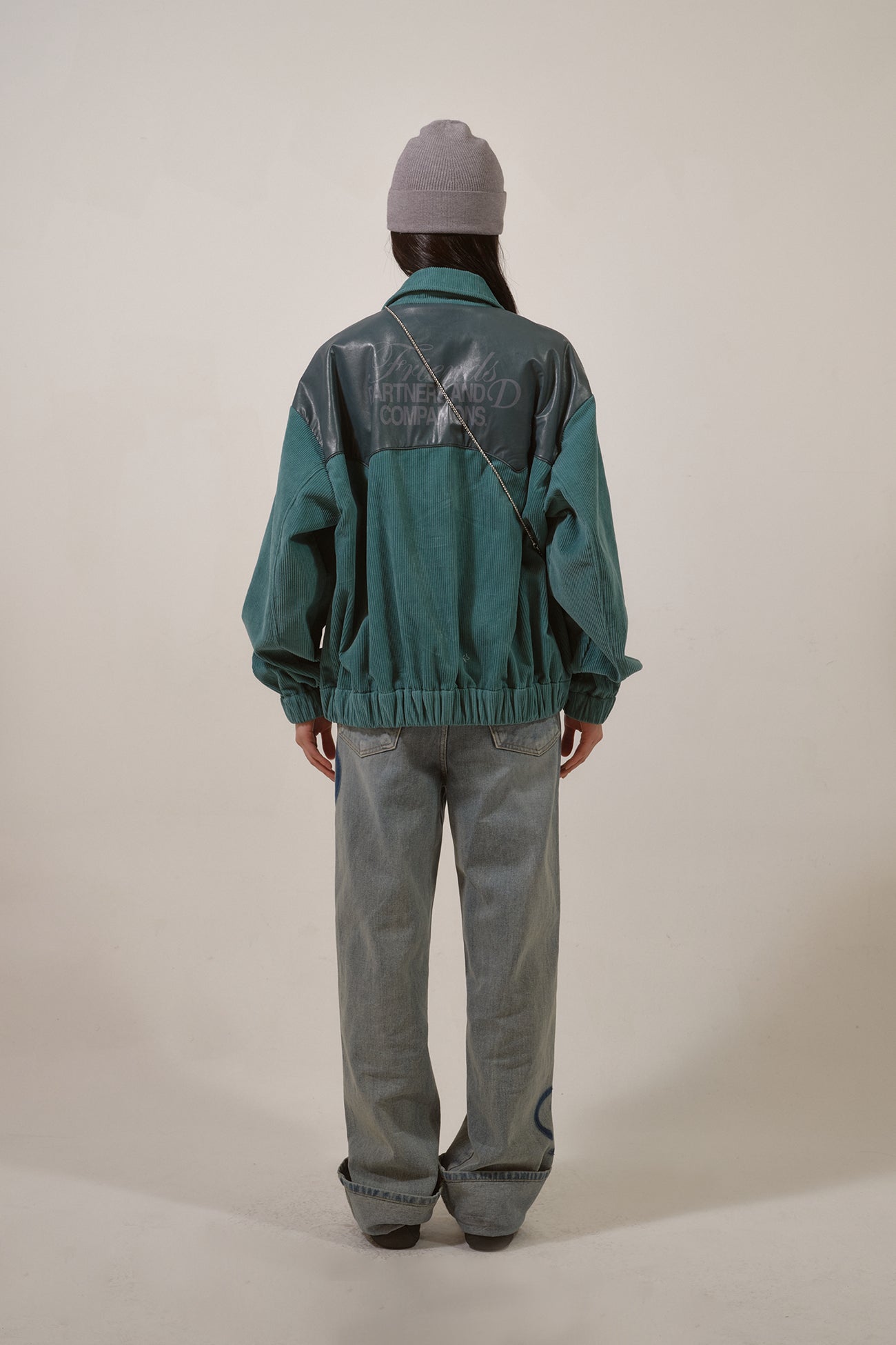 Deinet - D & Friends Corduroy Varsity Jacket (Mint) product image 3 | TRAB K-Fashion Australia