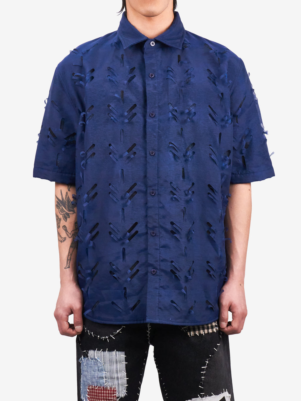 Juntae Kim - Layered Laser Slash Shirts (OC2) product image 1 | TRAB K-Fashion Australia