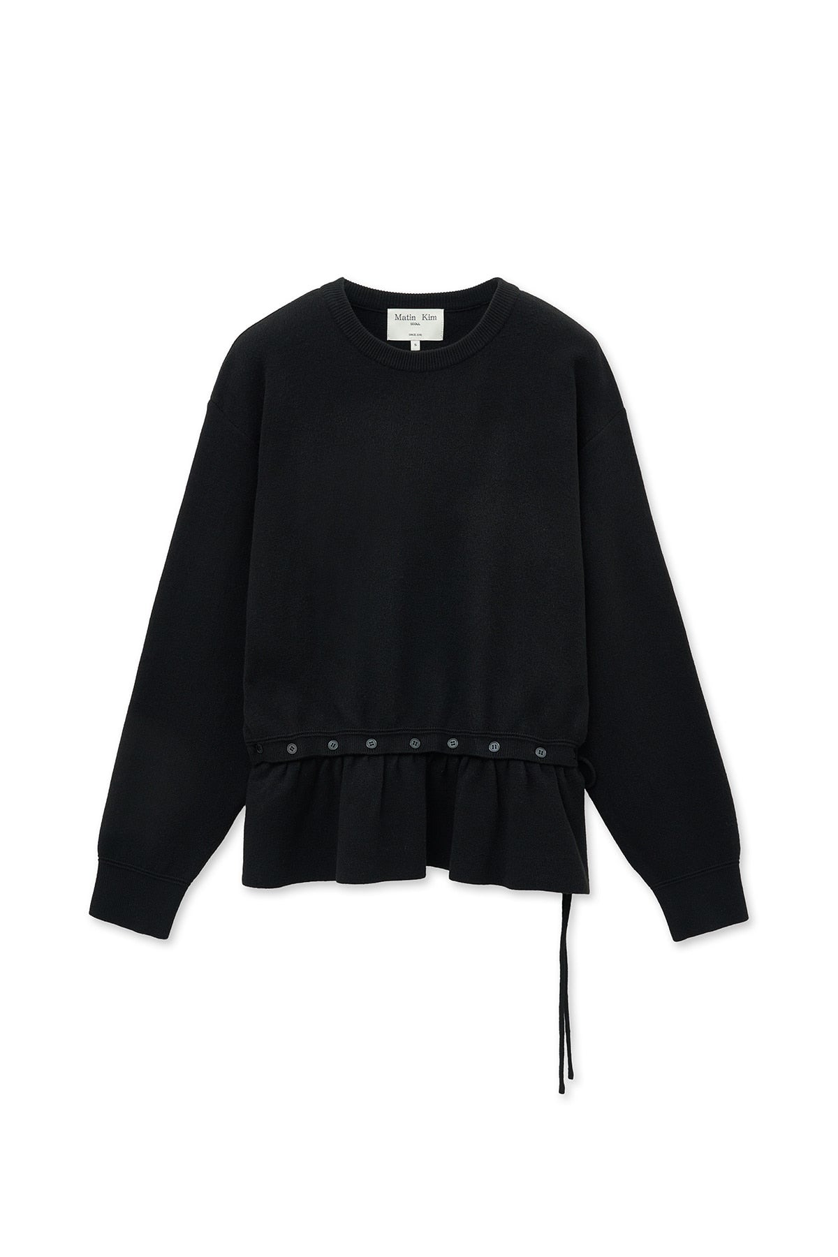 Matin Kim - Detachable Skirt Knit Pullover (Black) product image 10 | TRAB K-Fashion Australia