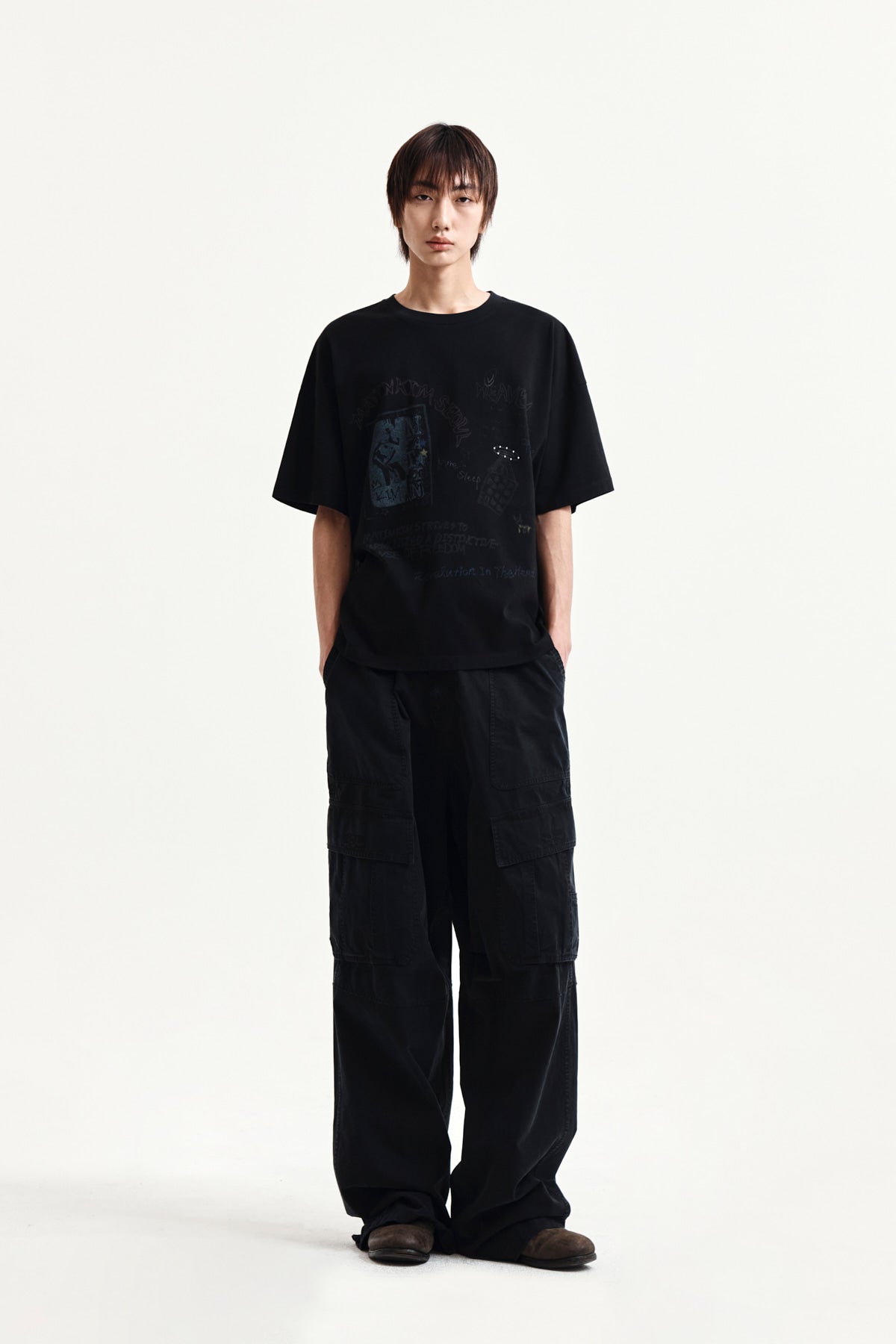 Matin Kim - Graffiti Artwork Top (Black) product image 14 | TRAB K-Fashion Australia