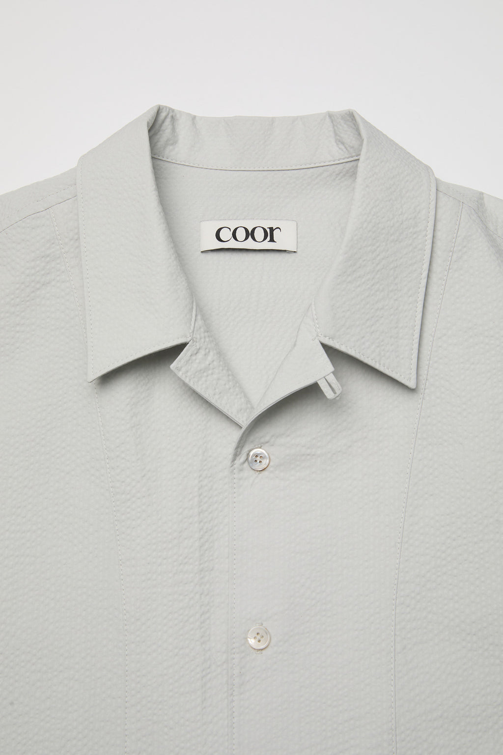 Coor - Panel Line Camp Collar Half Shirt (Cool Gray) product image 6 | TRAB K-Fashion Australia