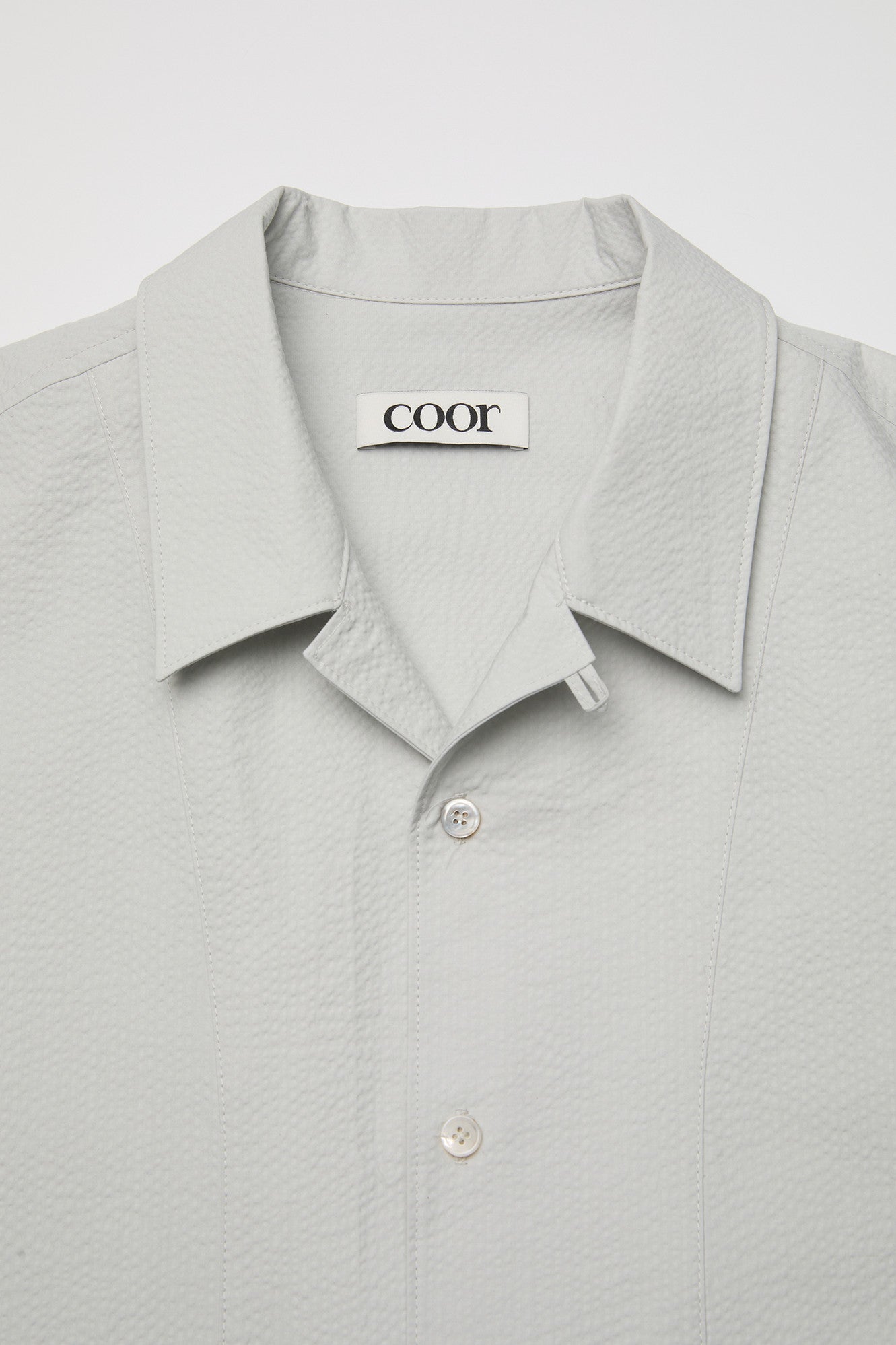 Coor - Panel Line Camp Collar Half Shirt (Cool Gray) product image 6 | TRAB K-Fashion Australia