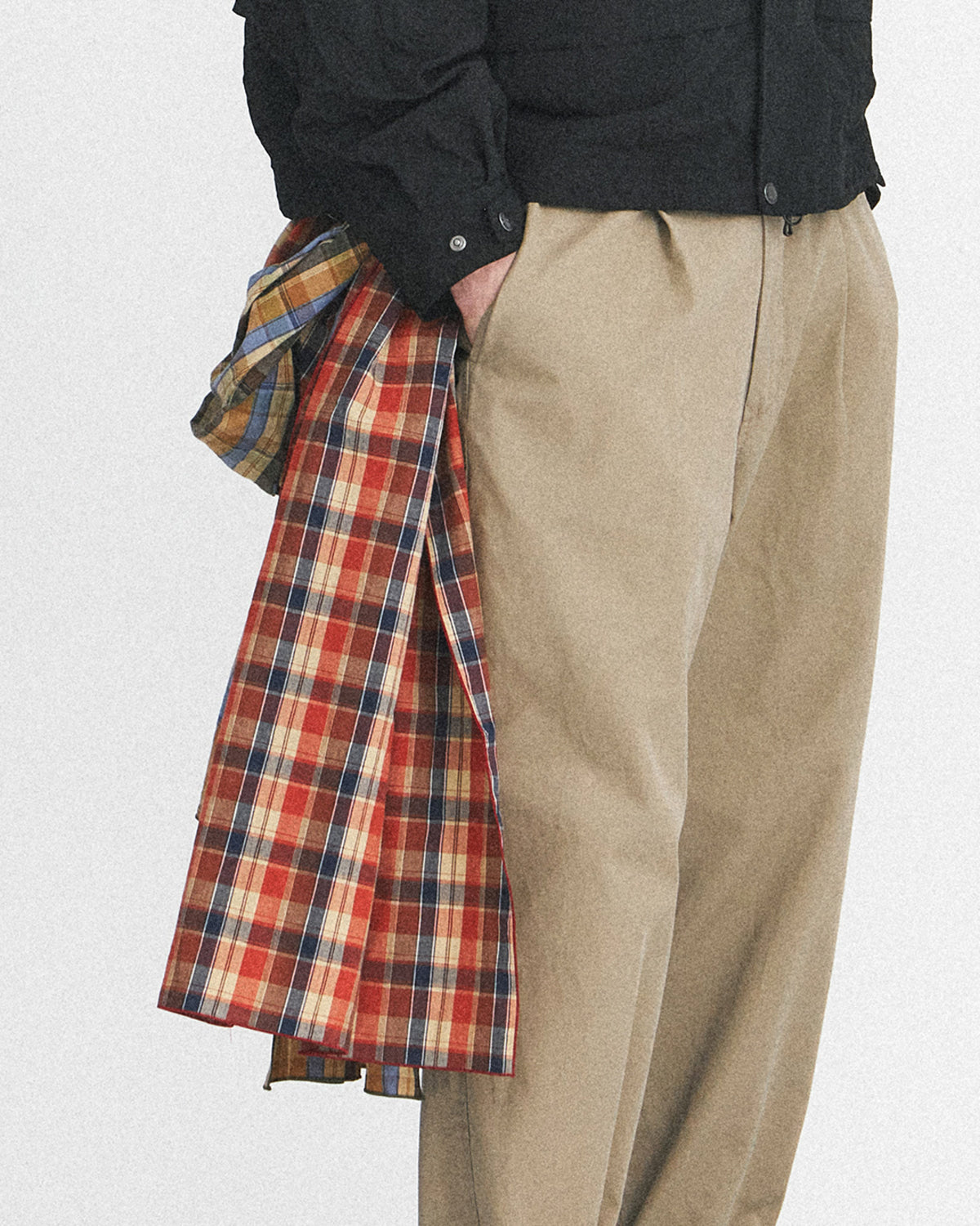 Eastlogue - Pattern Scarf (Orange Blue Check) product image 5 | TRAB K-Fashion Australia