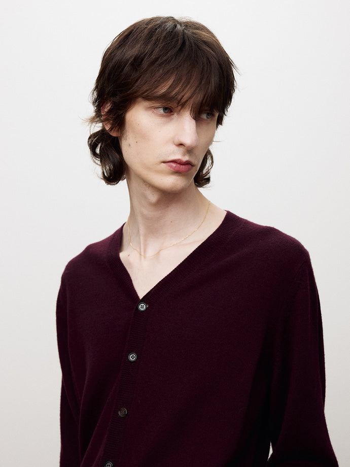 Tonywack - Super Fine Merino Wool Knit Cardigan (Burgundy) product image 6 | TRAB K-Fashion Australia