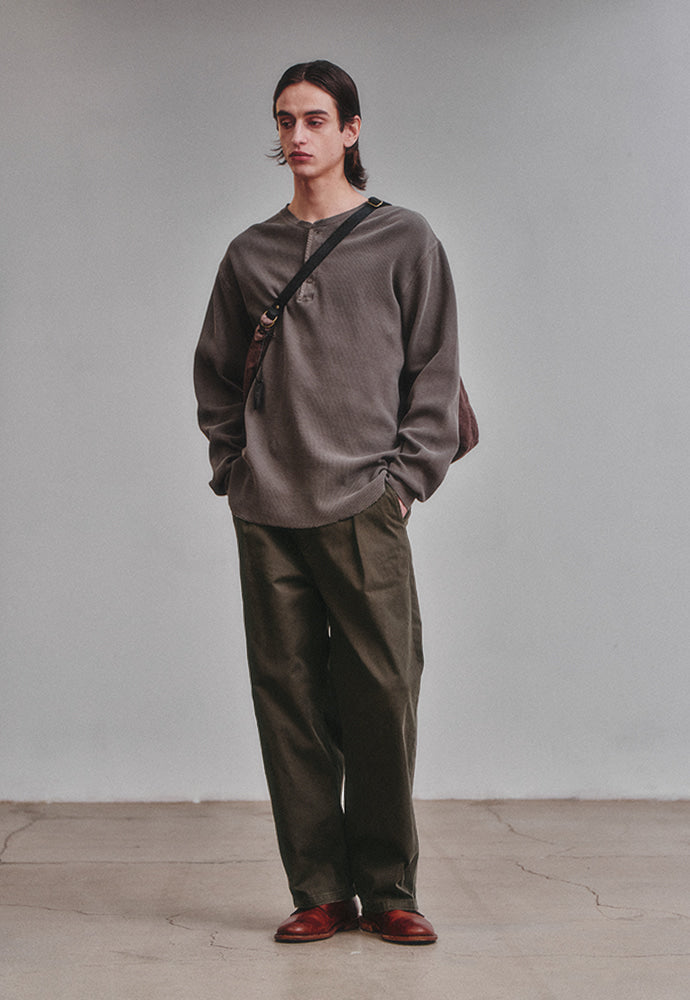 Art if acts - One Tuck Chino Pants (Olive) product image 3 | TRAB K-Fashion Australia
