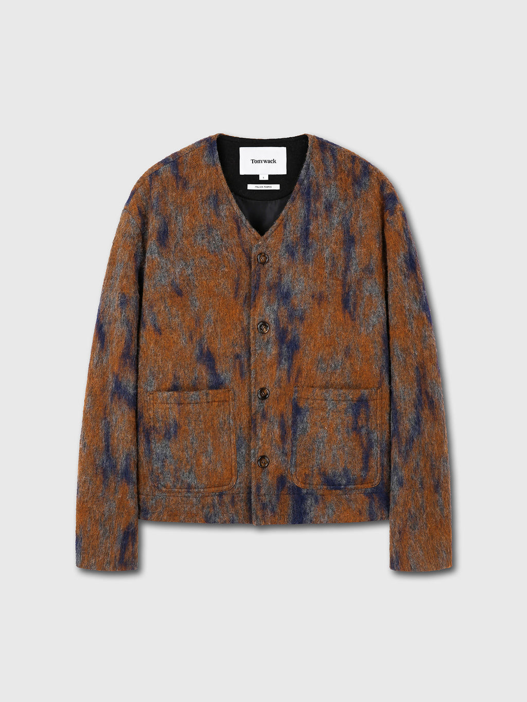 Tonywack - Mohair V-Neck Blouson (Italian Fabric) (Rust Orange) product image 11 | TRAB K-Fashion Australia