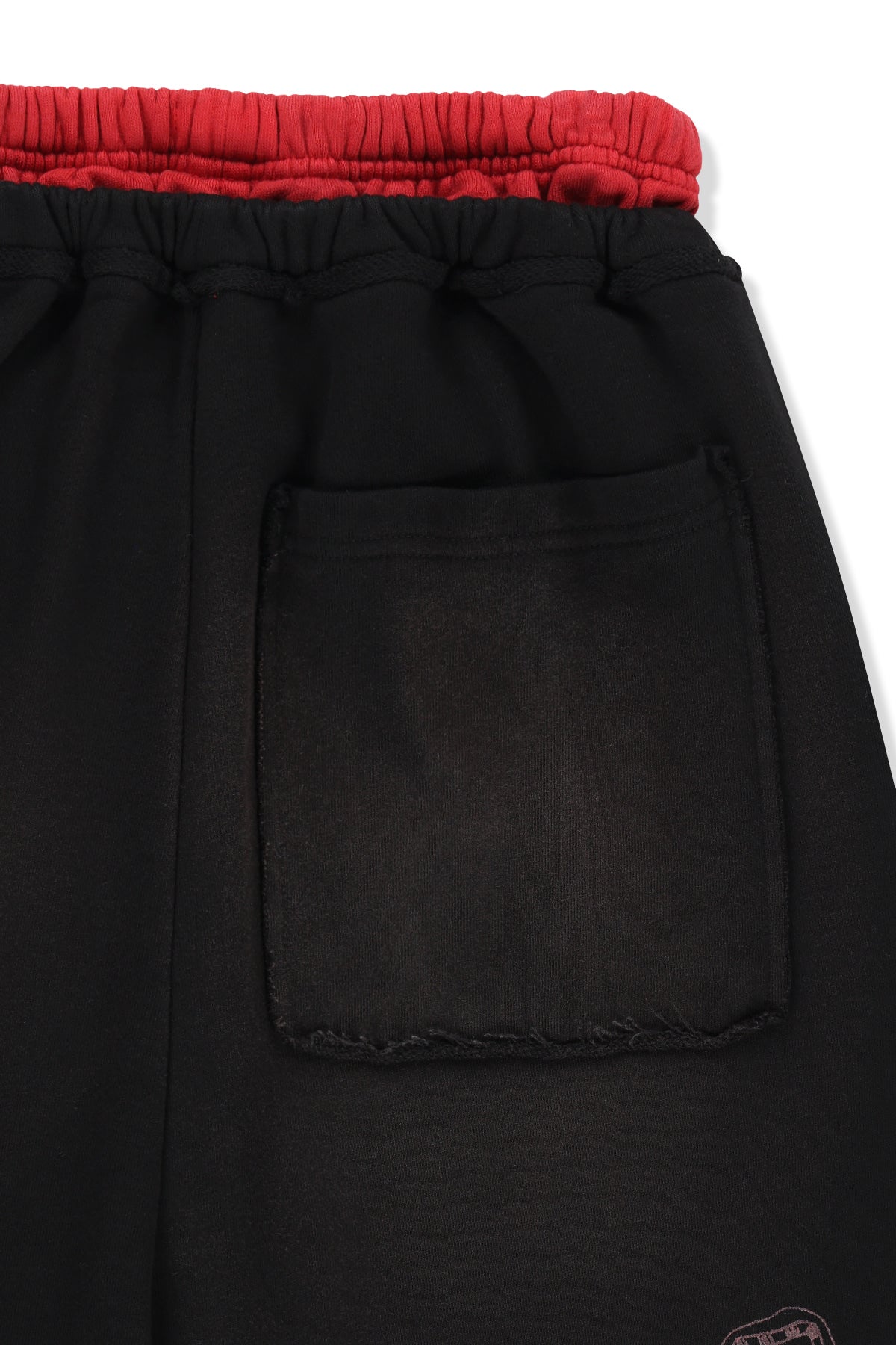 Matin Kim - Vintage Washed Color Contrast Bermuda Sweatpants (Black) product image 5 | TRAB K-Fashion Australia