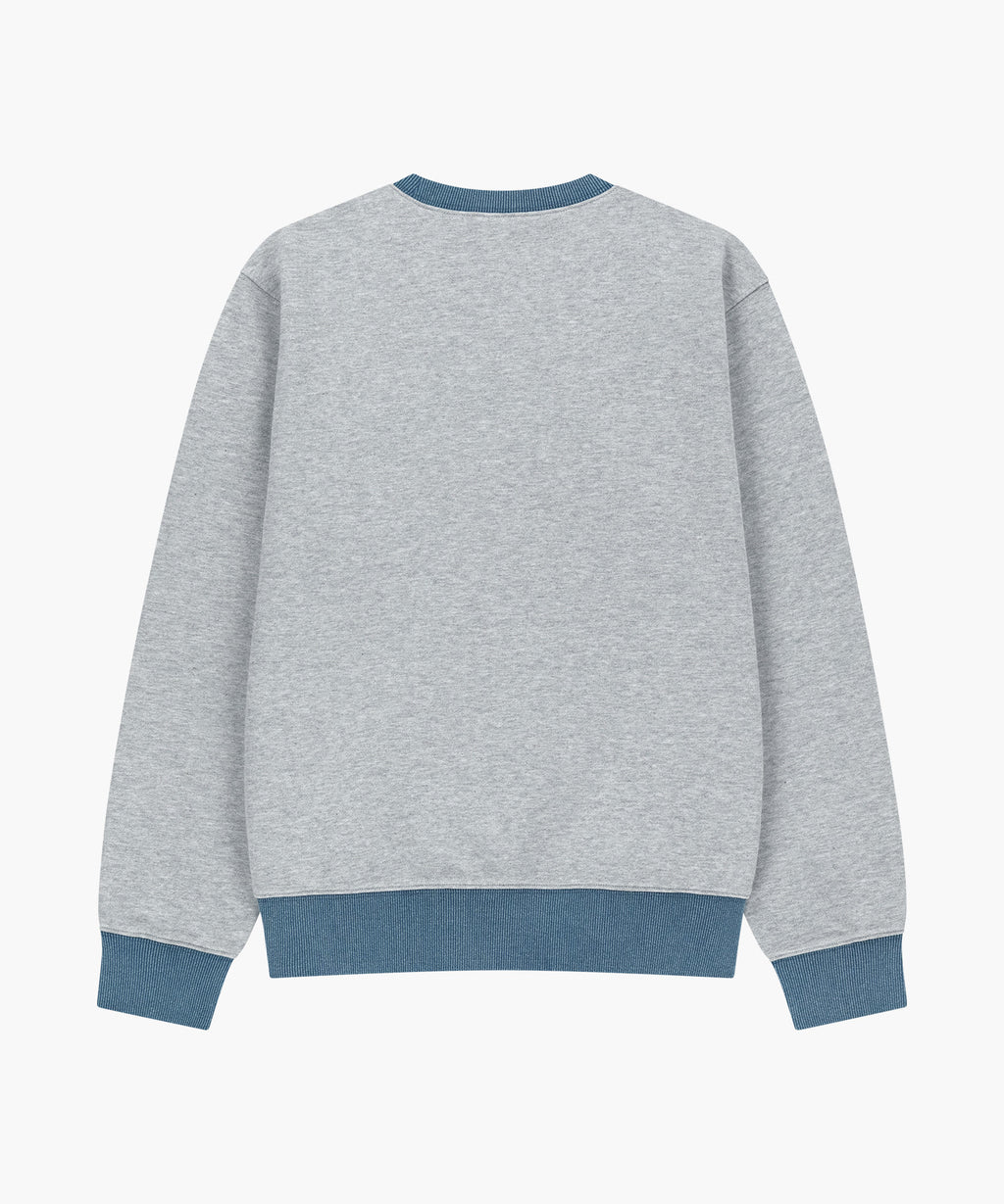 Marithe & Francois Girbaud - Small Classic Logo Embroidery Sweatshirt (Heather Gray) product image 6 | TRAB K-Fashion Australia