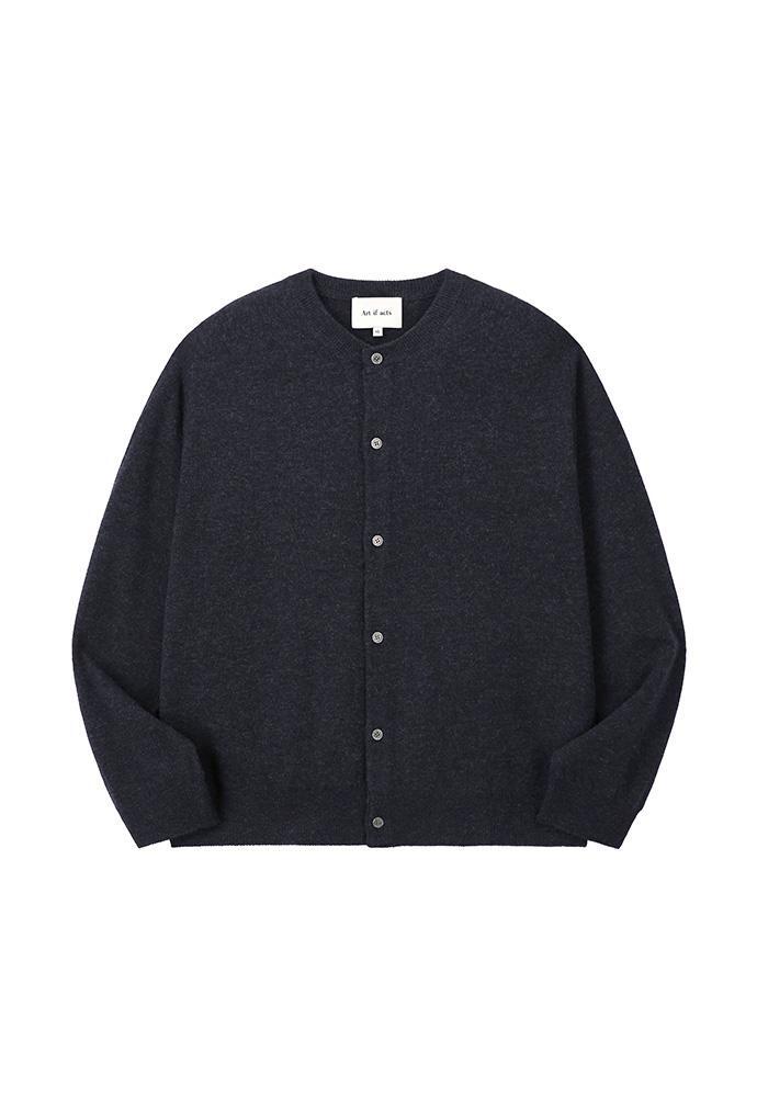 Art if acts - Wholegarment Round Neck Cardigan (Dark Navy) product image 7 | TRAB K-Fashion Australia