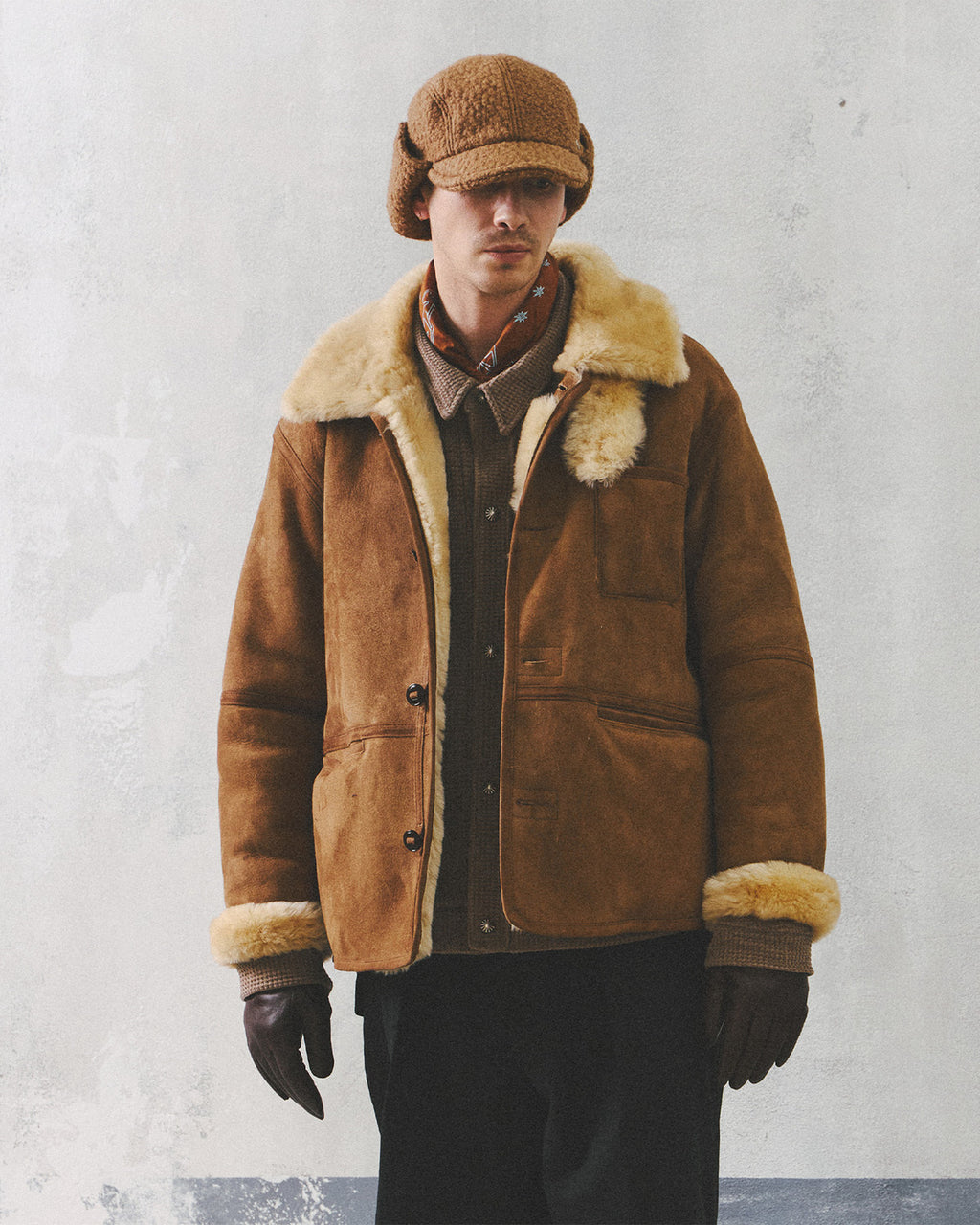 Eastlogue - Shearling Lumberjack Mouton Work Shirts (Beige Suede) product image 4 | TRAB K-Fashion Australia
