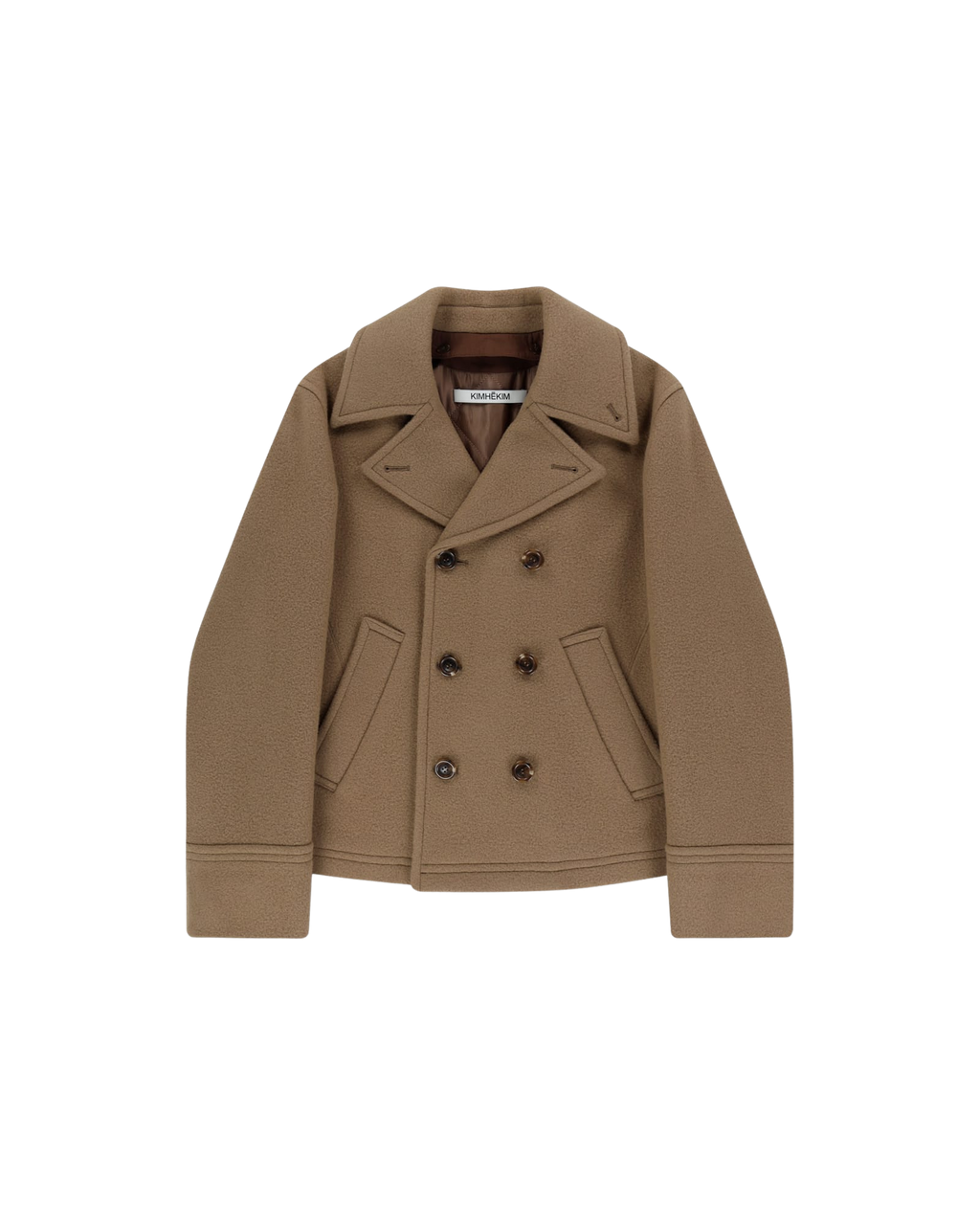 Kimhe Kim - Classic Pea Coat (Beige) product image 14 | TRAB K-Fashion Australia
