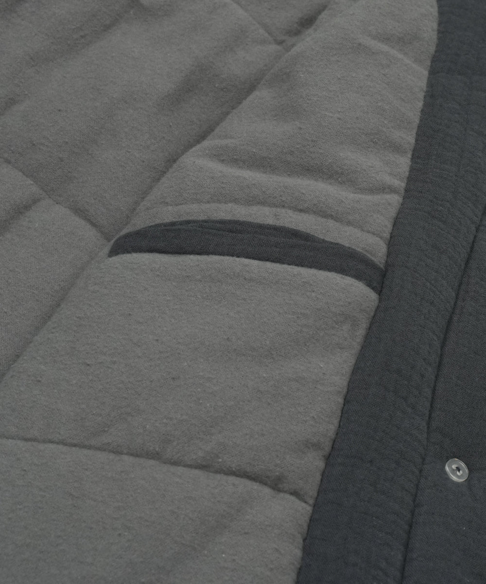 Coyseio - Soft Stitch Padded Coat (Blue Charcoal) product image 14 | TRAB K-Fashion Australia