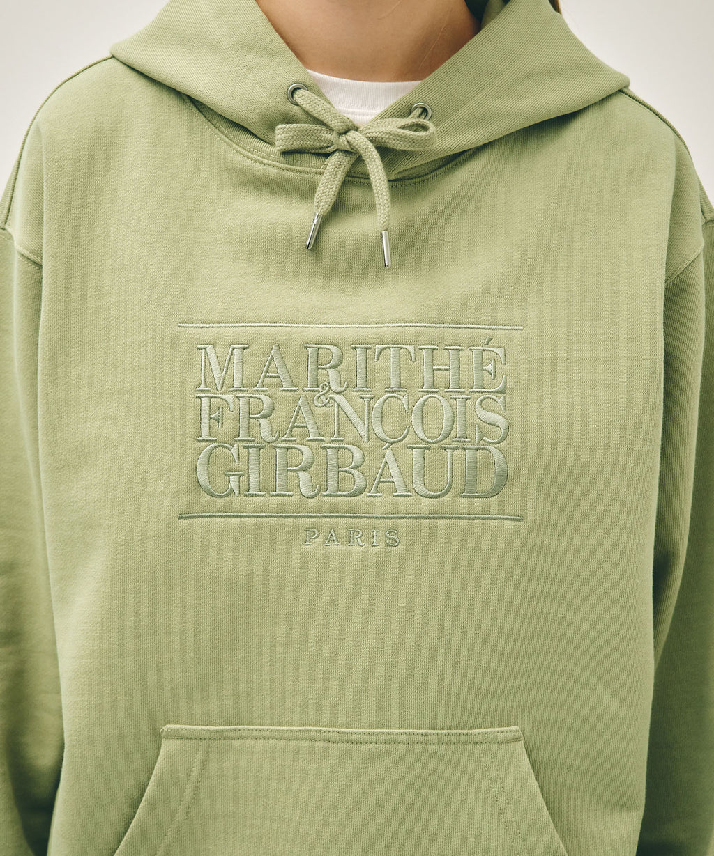Marithe & Francois Girbaud - Classic Logo Embroidery Hoodie (Olive) product image 4 | TRAB K-Fashion Australia
