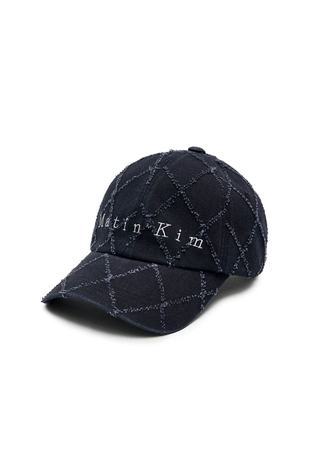 Matin Kim - Matin Typo Quilted Ball Cap (Charcoal) product image 2 | TRAB K-Fashion Australia