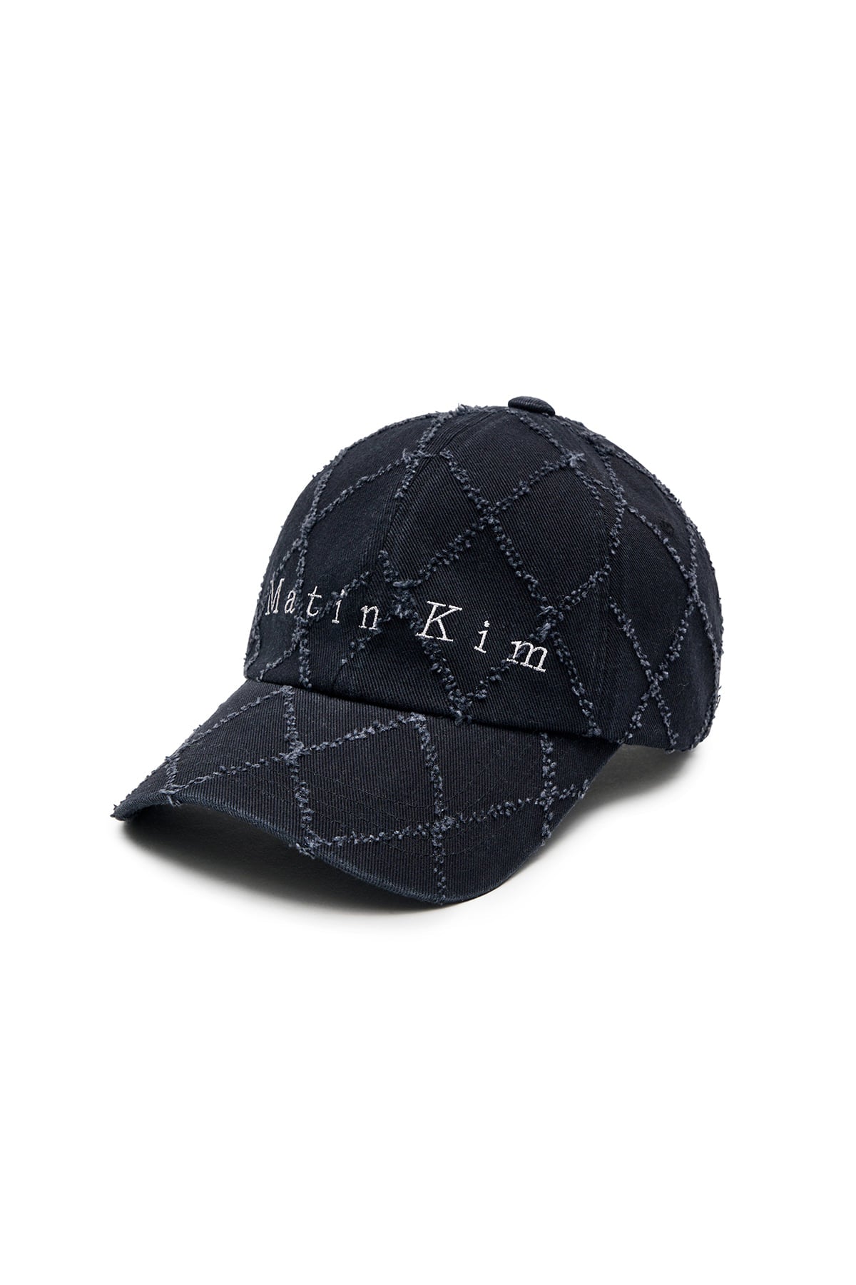 Matin Kim - Matin Typo Quilted Ball Cap (Charcoal) product image 2 | TRAB K-Fashion Australia