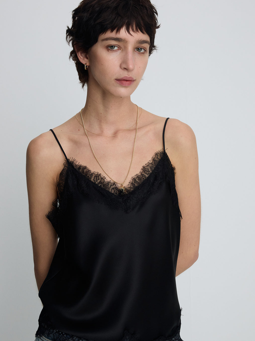 Tonywack - Satin Lace Camisole (Black) product image 9 | TRAB K-Fashion Australia