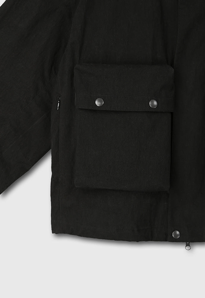 Tonywack - Washed C/P Utility Pocket Zip Jacket (Matt Black) product image 13 | TRAB K-Fashion Australia
