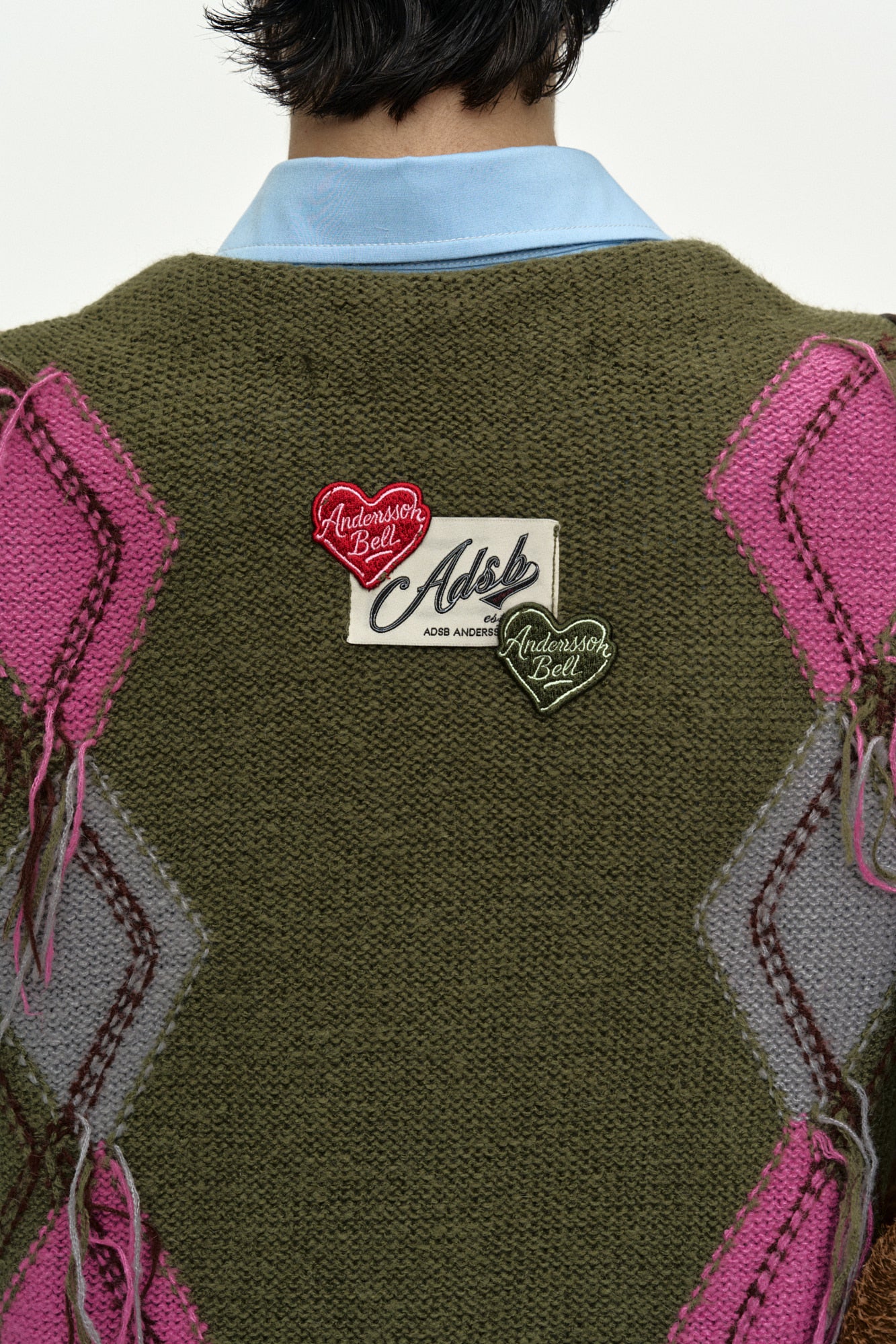 Andersson Bell - Gartered Argyle Cardigan (Khaki) product image 6 | TRAB K-Fashion Australia