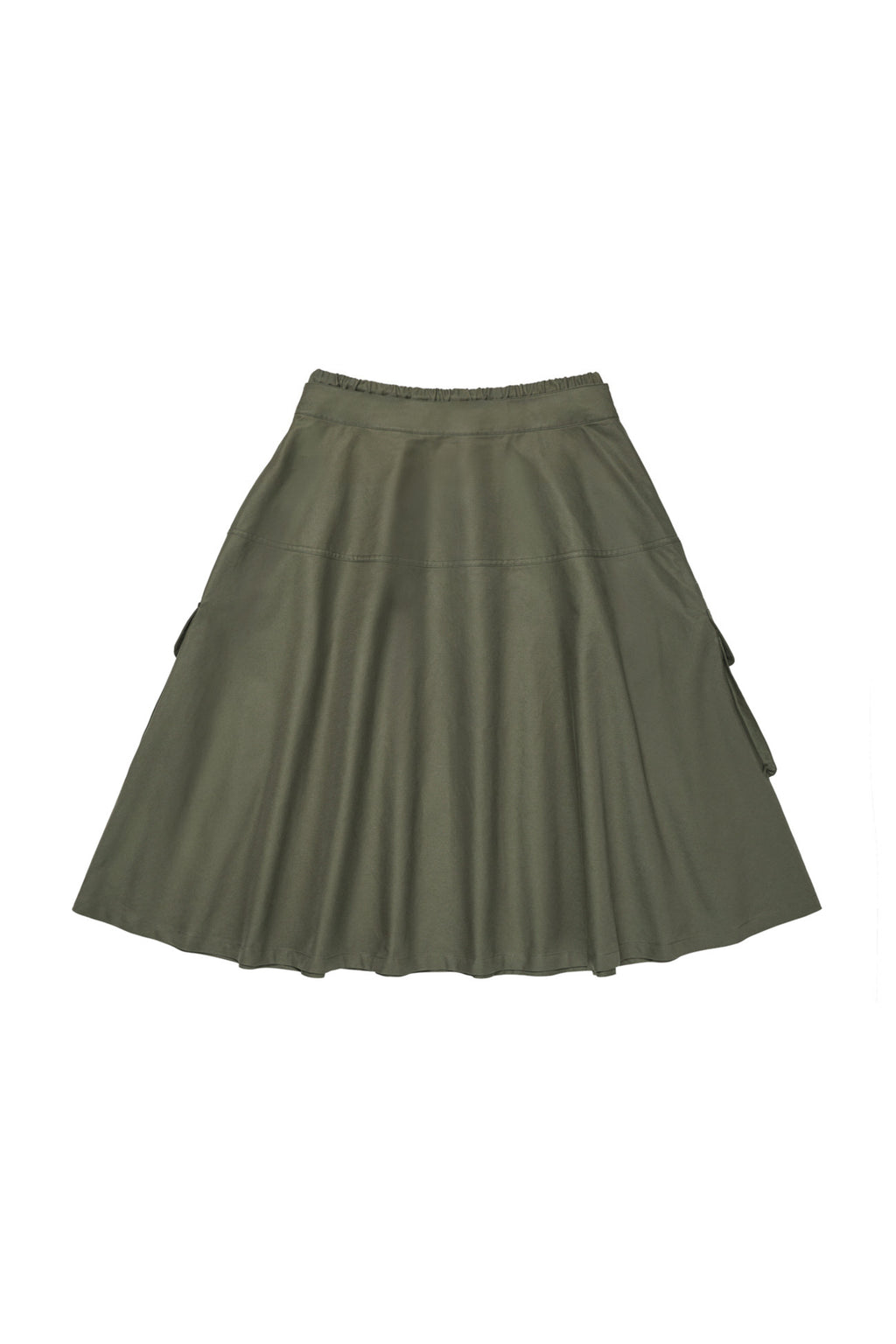 Deinet - Double Layered Waist Skirt (Khaki) product image 13 | TRAB K-Fashion Australia