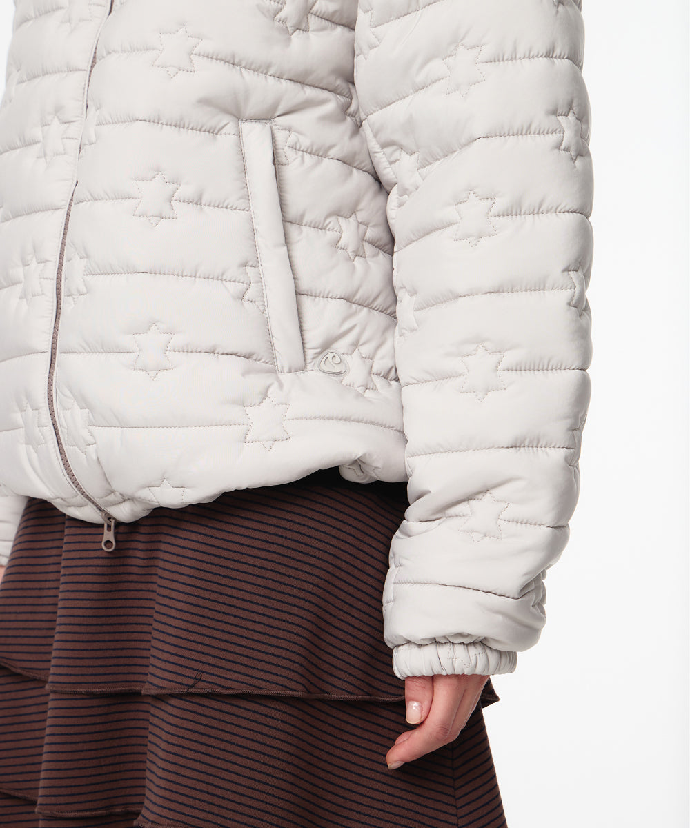 Coyseio - Fluffy Light Padded Jacket (Light Beige) product image 7 | TRAB K-Fashion Australia