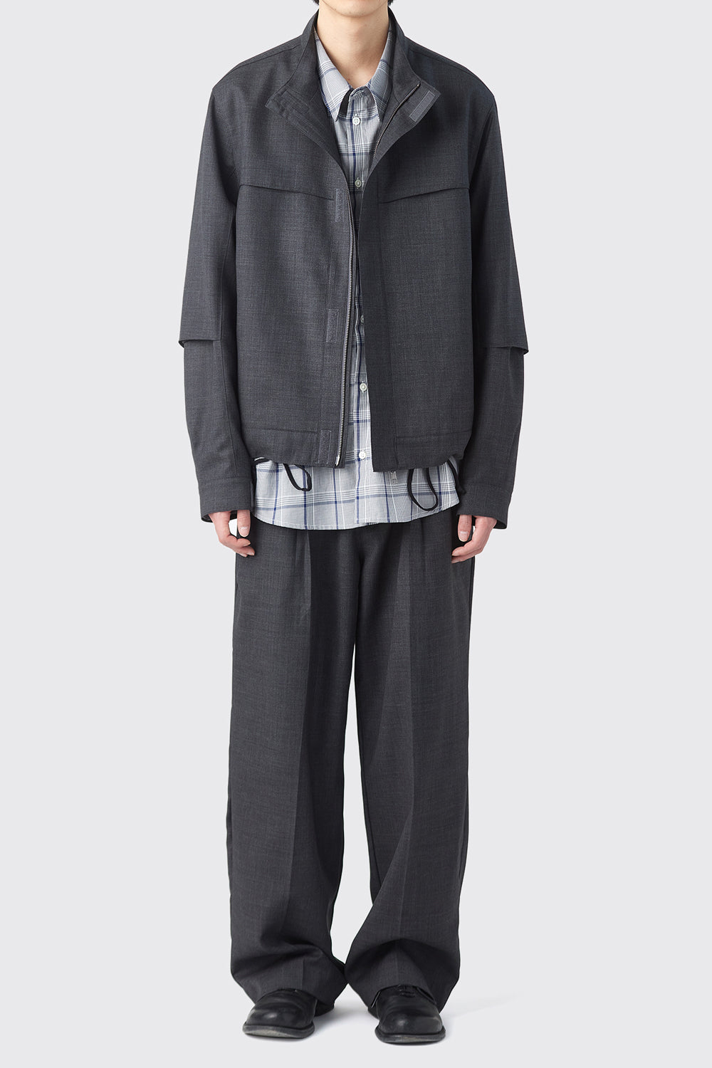 Hatchingroom - Classic Slacks Slub Dark (Grey) product image 3 | TRAB K-Fashion Australia