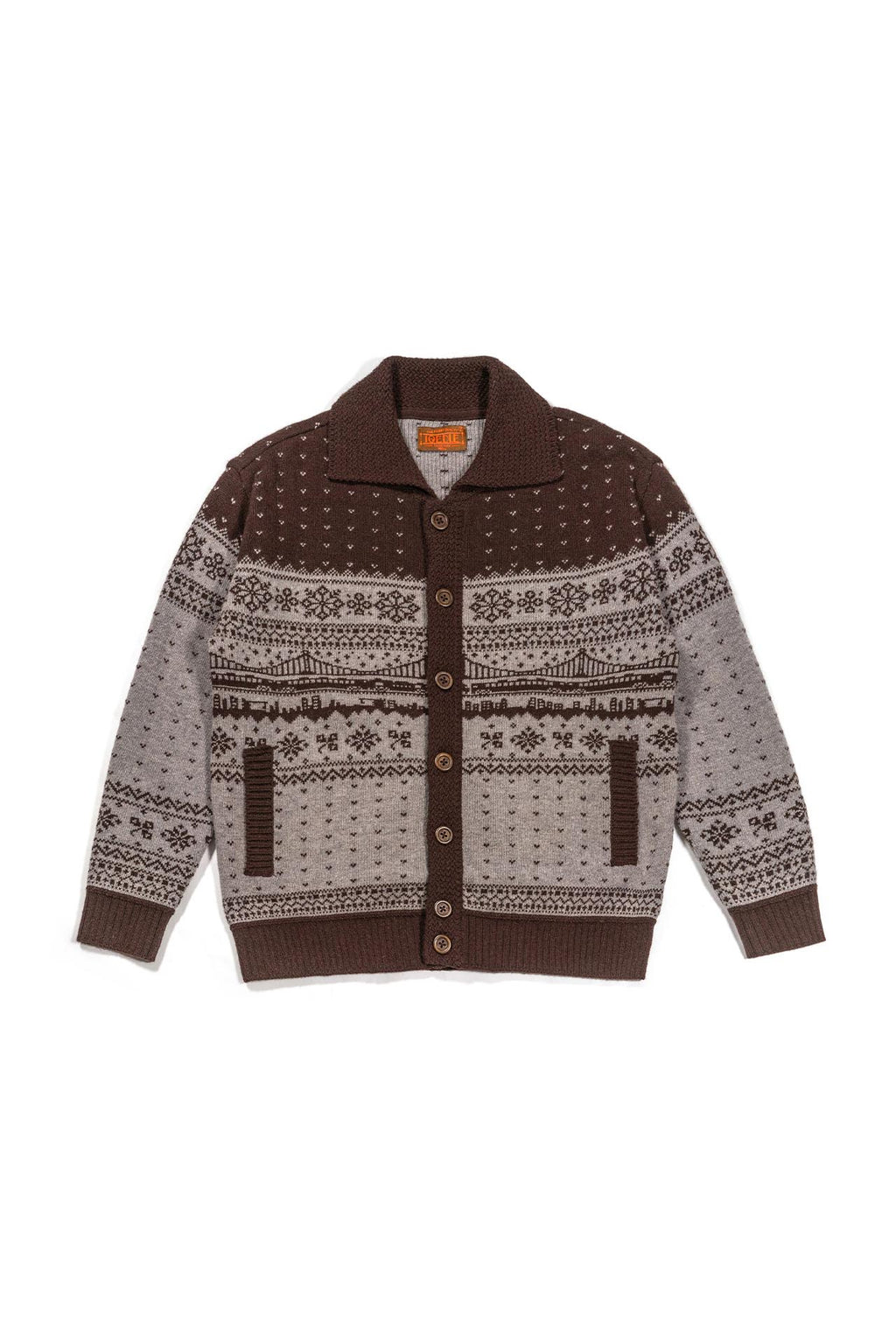 Ioedle - City Bound Wool Collar Knit Cardigan (Brown) product image 2 | TRAB K-Fashion Australia