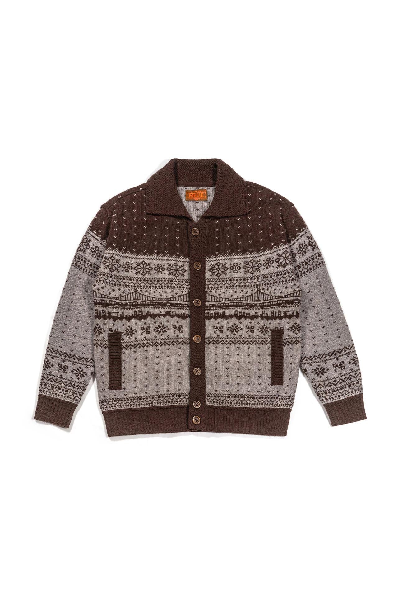 Ioedle - City Bound Wool Collar Knit Cardigan (Brown) product image 2 | TRAB K-Fashion Australia