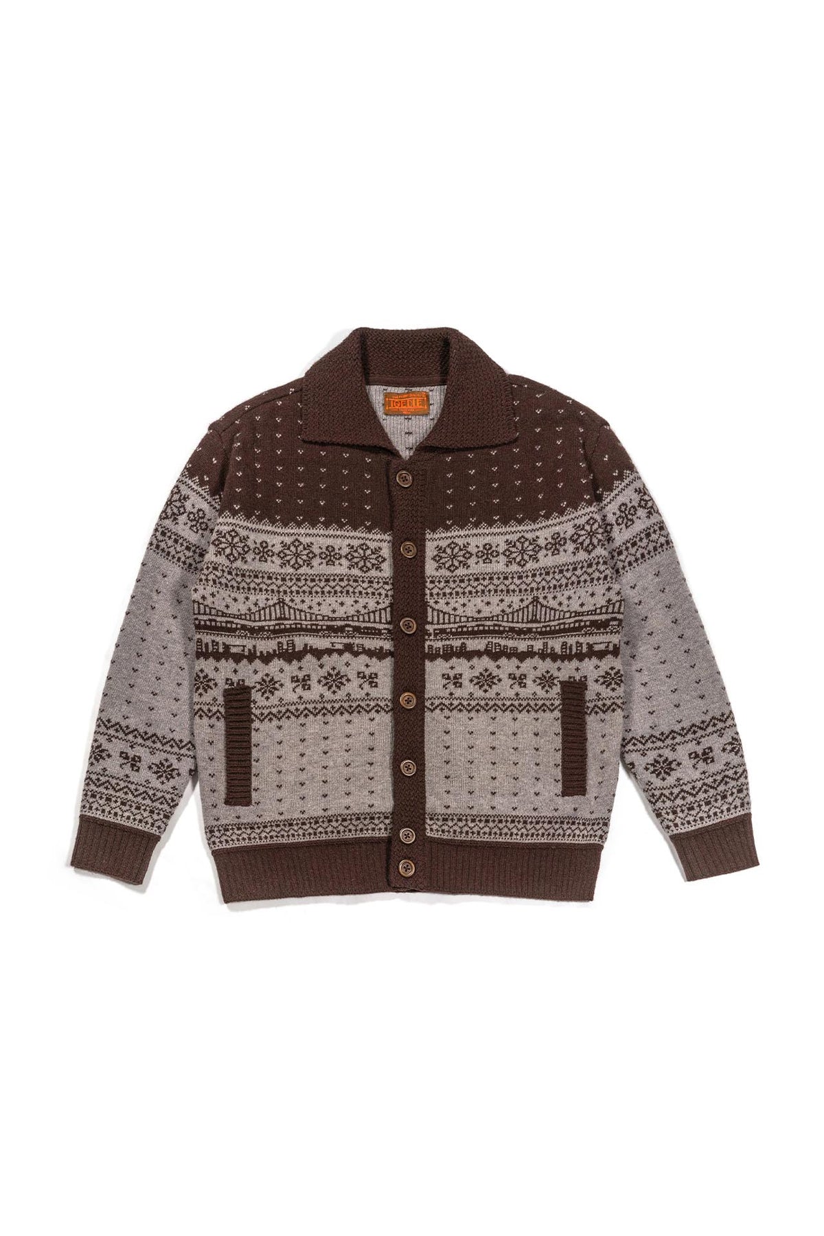 Ioedle - City-Bound Wool Collared Knit Cardigan (Brown) product image 2 | TRAB K-Fashion Australia