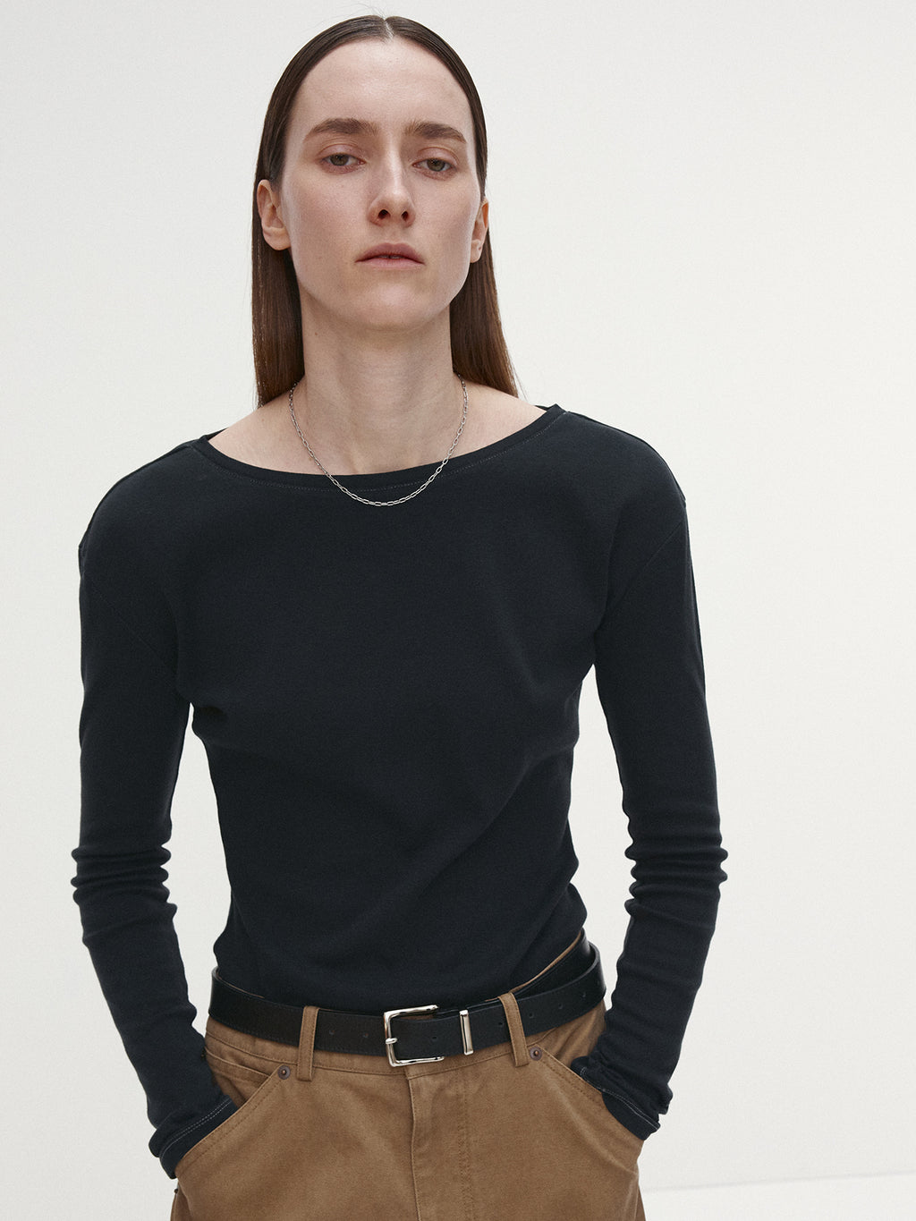 Tonywack - Garment-Dyed Cotton Fitted T-Shirt (Faded Black) product image 4 | TRAB K-Fashion Australia