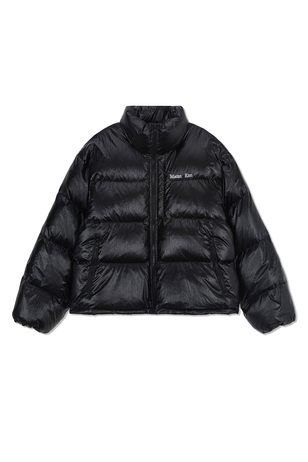 Matin Kim - Small Logo Volume Down Jumper (Black) product image 1 | TRAB K-Fashion Australia