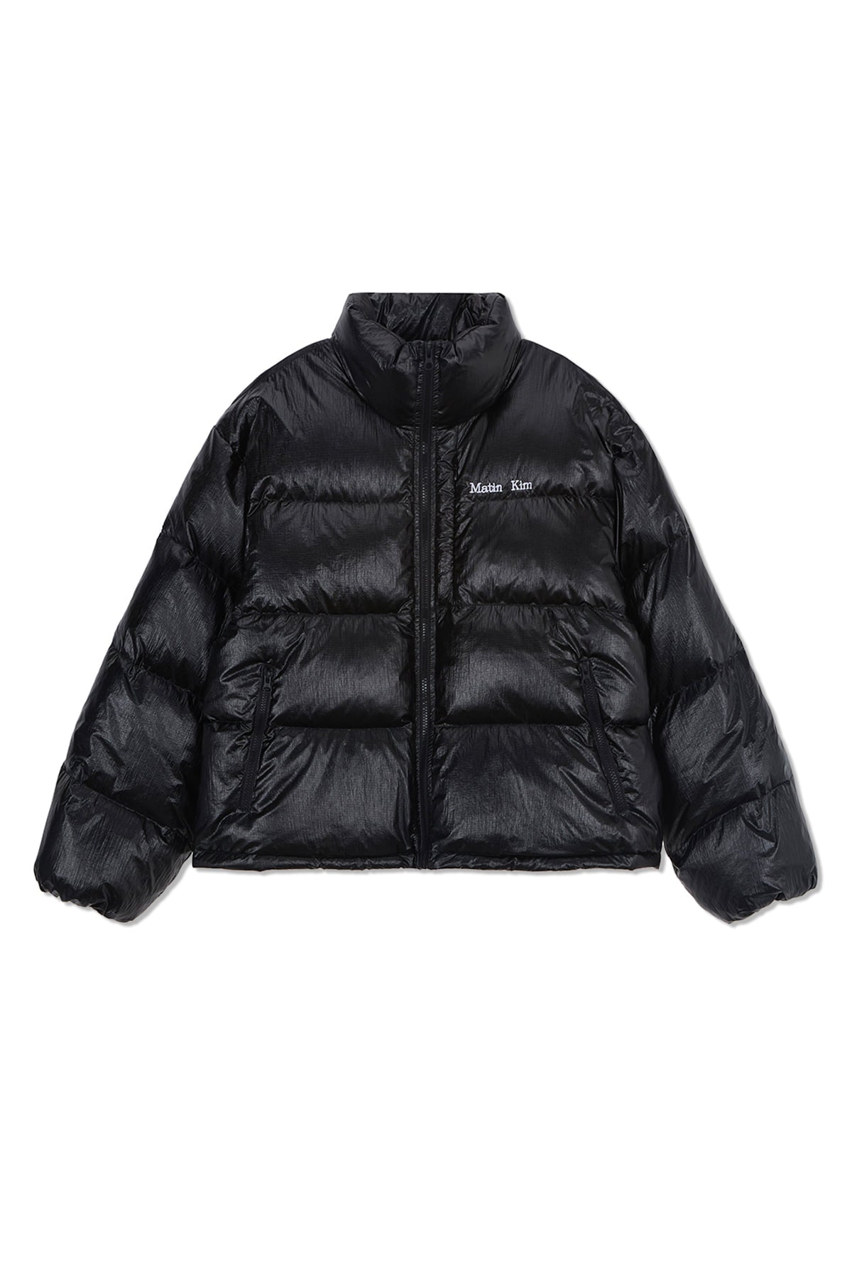 Matin Kim - Small Logo Volume Down Jumper (Black) product image 1 | TRAB K-Fashion Australia