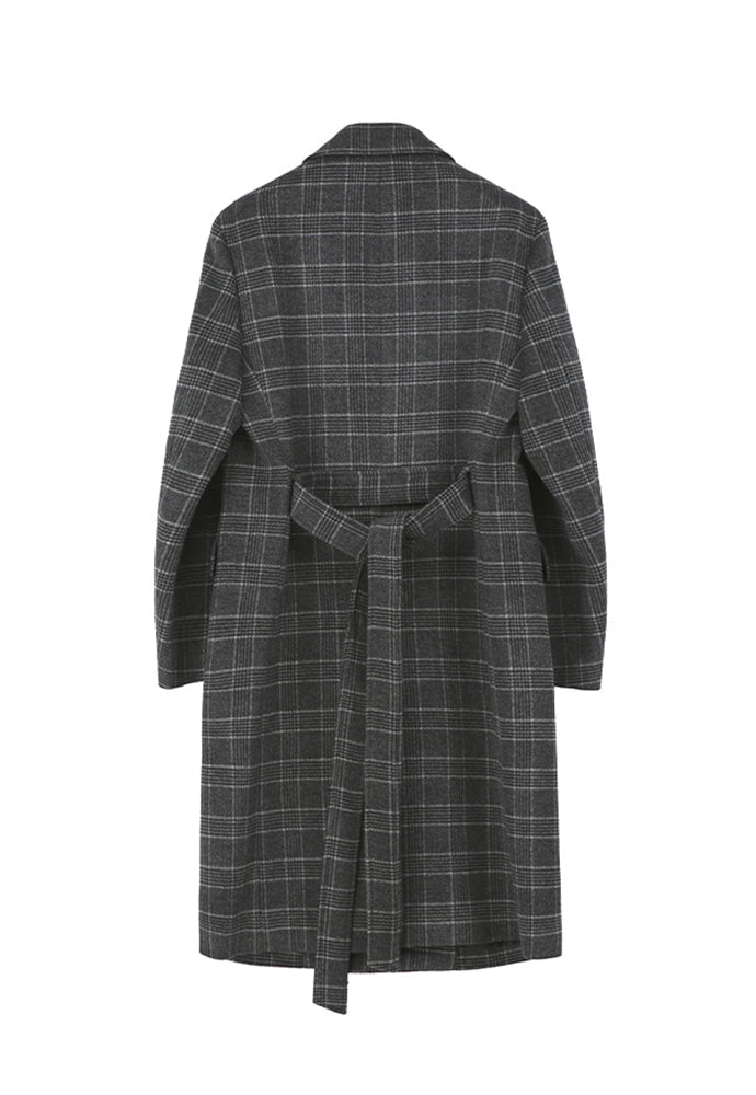 Tonywack - Crudo Check Double Coat (Grey Check) product image 7 | TRAB K-Fashion Australia