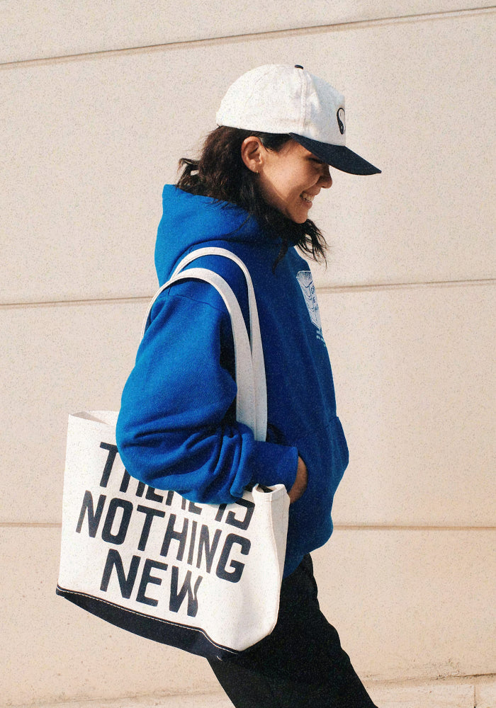 Collect Pieces - There Is Nothing New Souvenir Tote Bag (Natural/Navy) product image 6 | TRAB K-Fashion Australia