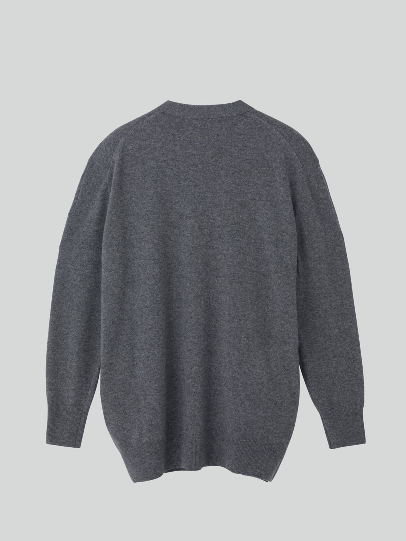 Recto - Layered Cardigan Knit Top (Melange Grey) product image 11 | TRAB K-Fashion Australia