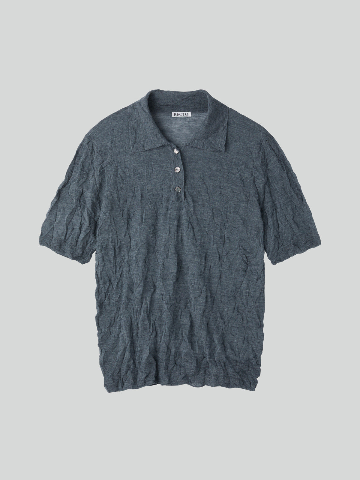 Recto - Crease Polo Knit Top (Cool Grey) product image 4 | TRAB K-Fashion Australia