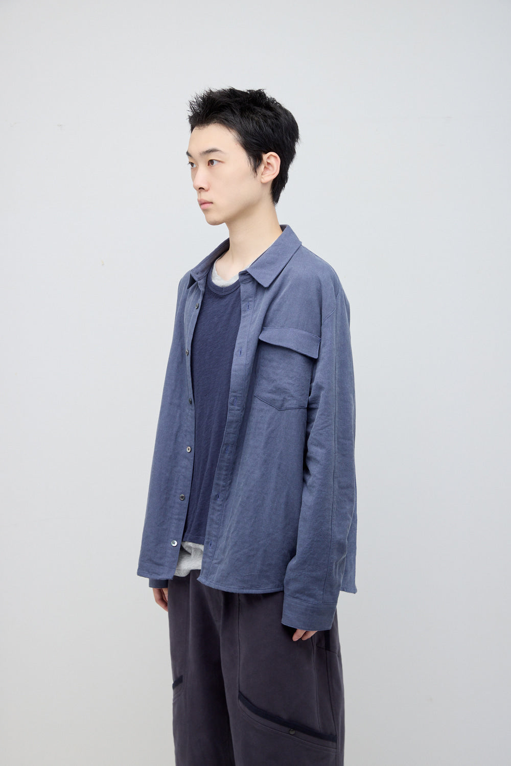 Hatchingroom - Curved Shirt (Dyed Blue) product image 6 | TRAB K-Fashion Australia