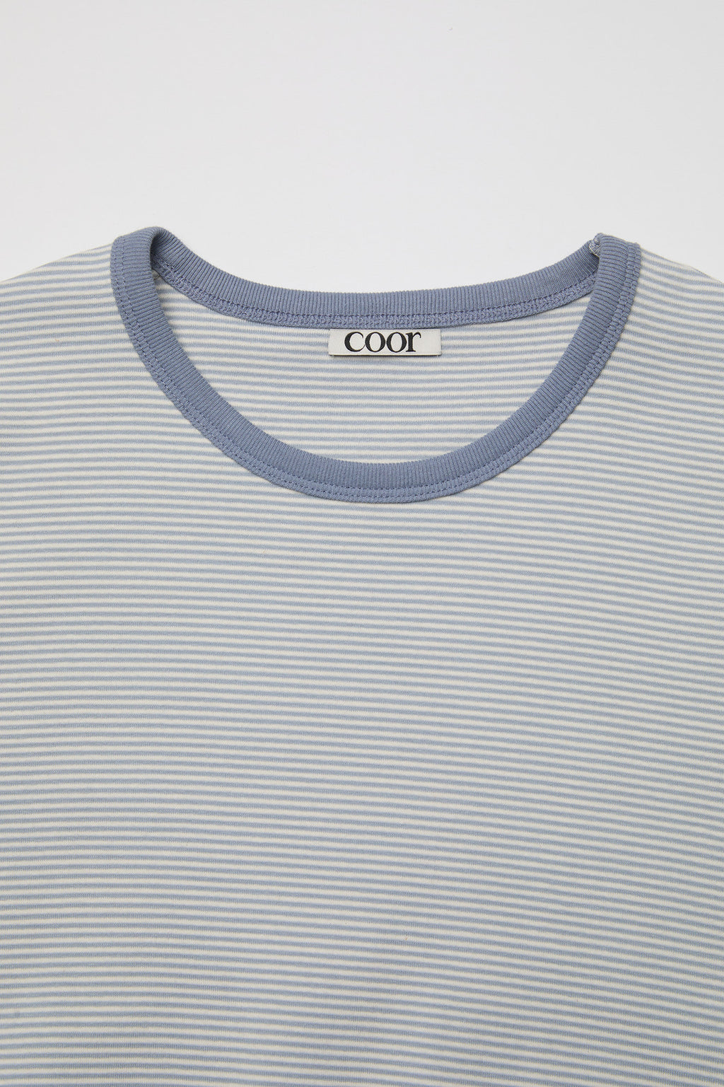 Coor - Stripe Ringer T-Shirt (Light Blue) product image 5 | TRAB K-Fashion Australia