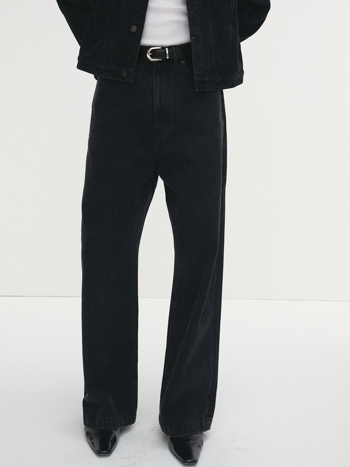 Tonywack - Wide-Leg Denim Jeans (Washed Black) product image 3 | TRAB K-Fashion Australia