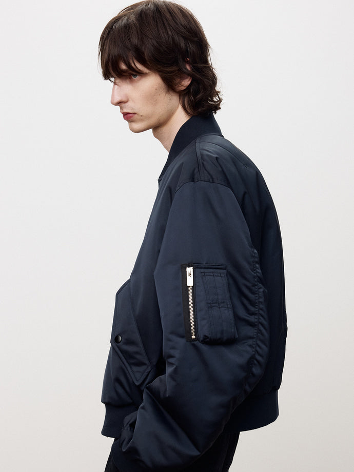 Tonywack - Recycled-Polyester Bomber Jacket (Navy) product image 1 | TRAB K-Fashion Australia